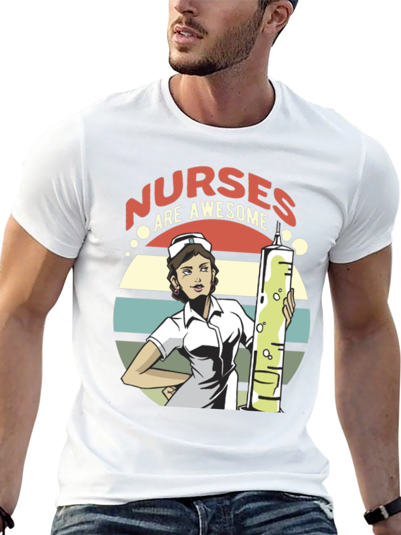 Black Nurses Are Awesome T-Shirt - Medical Hero Appreciation Tee view 13