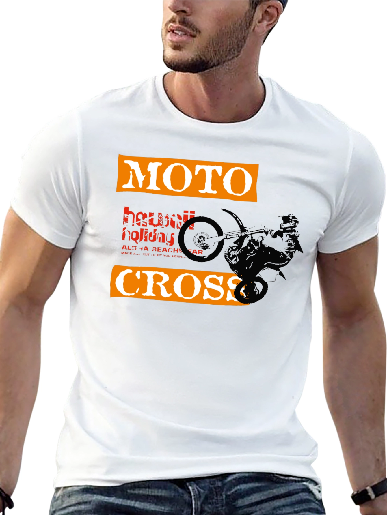 Black Moto Cross Graphic Tee - Black view 13