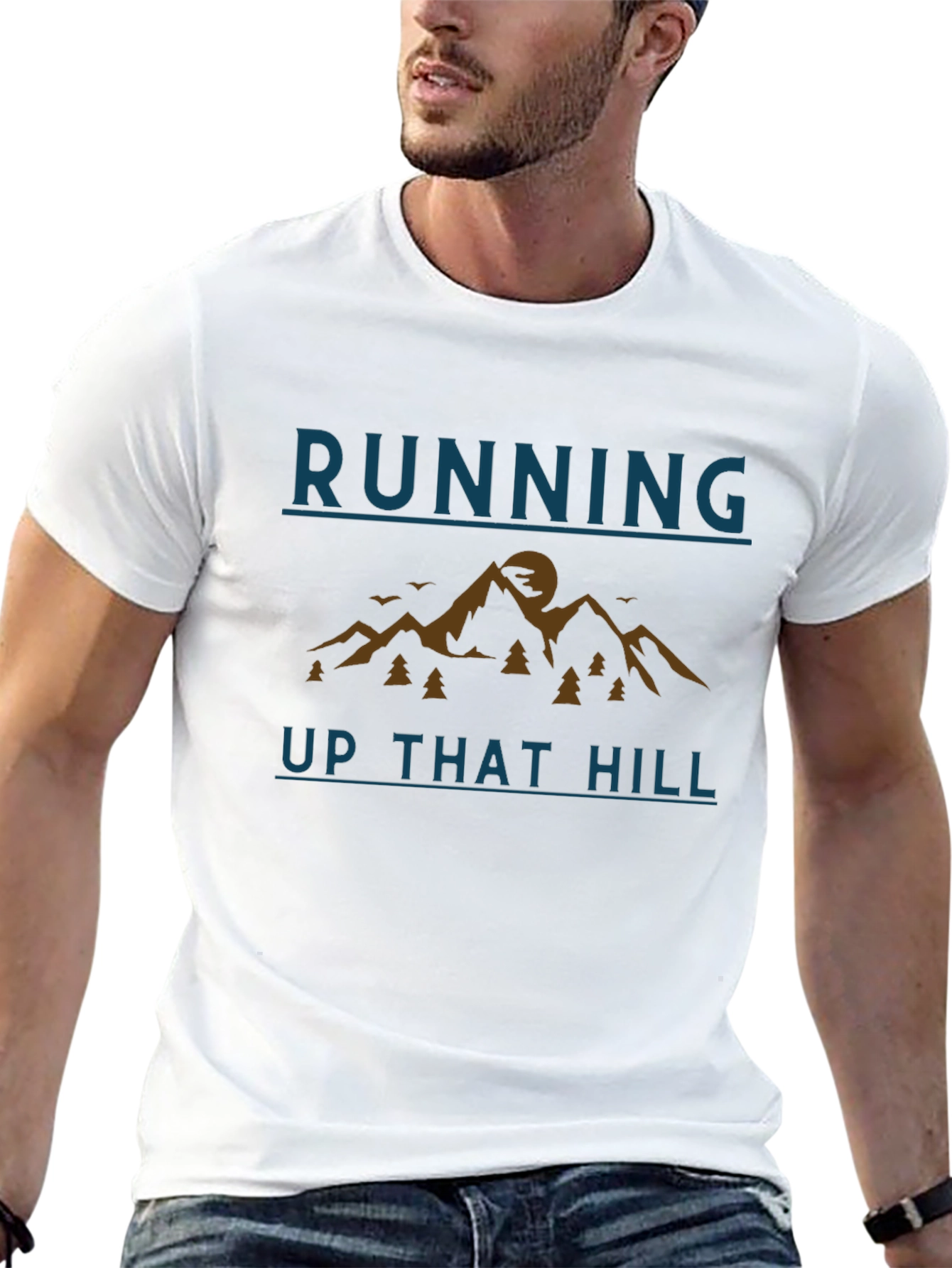 Black Running Up That Hill Black Graphic Tee view 13