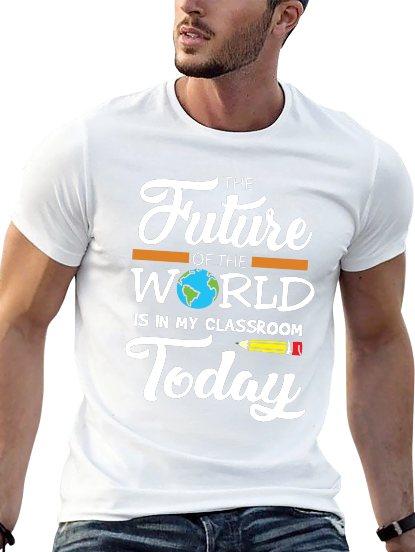 Black The Future World Classroom T-Shirt view 13