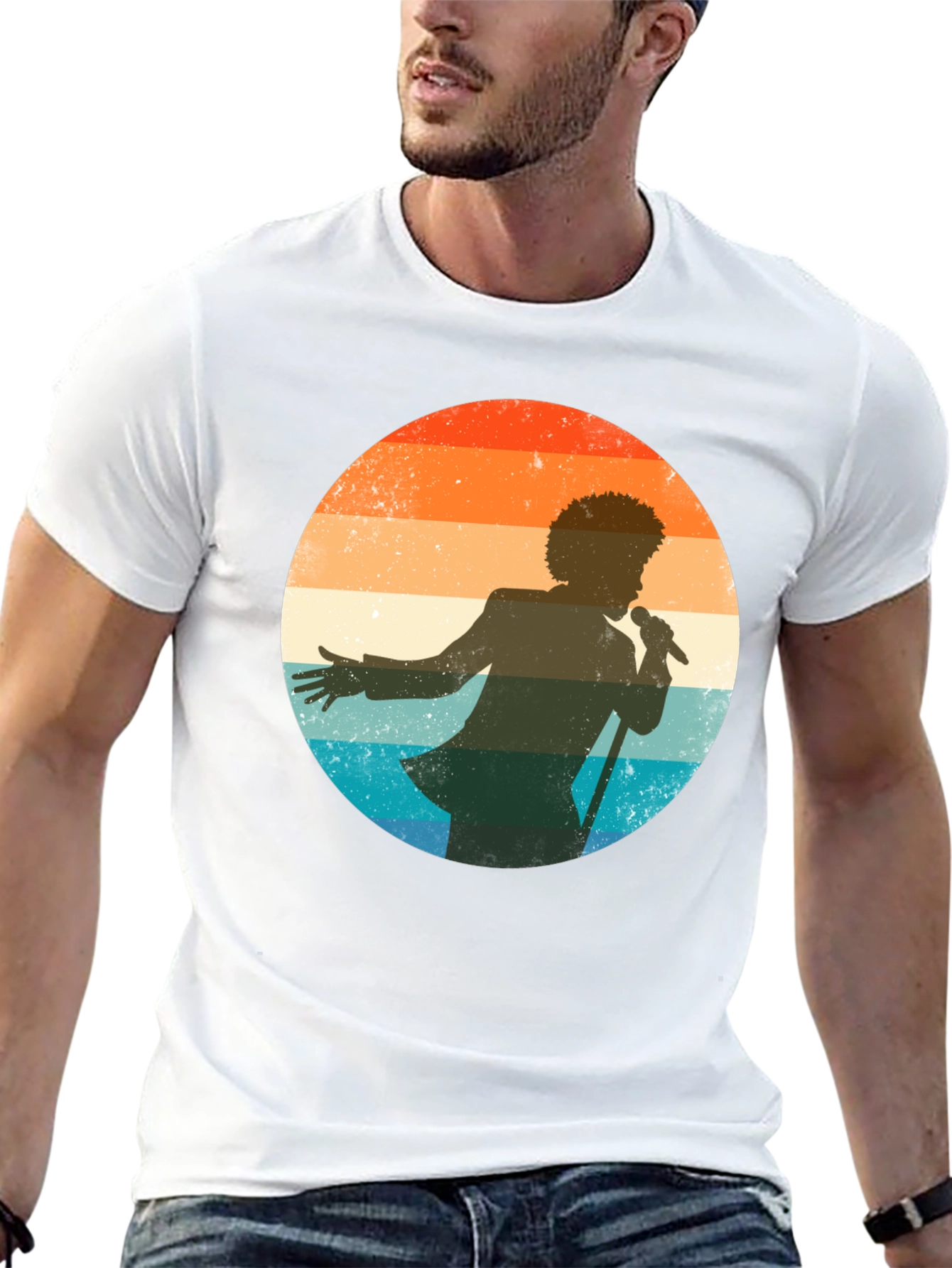 Black Retro Silhouette T-Shirt view 13