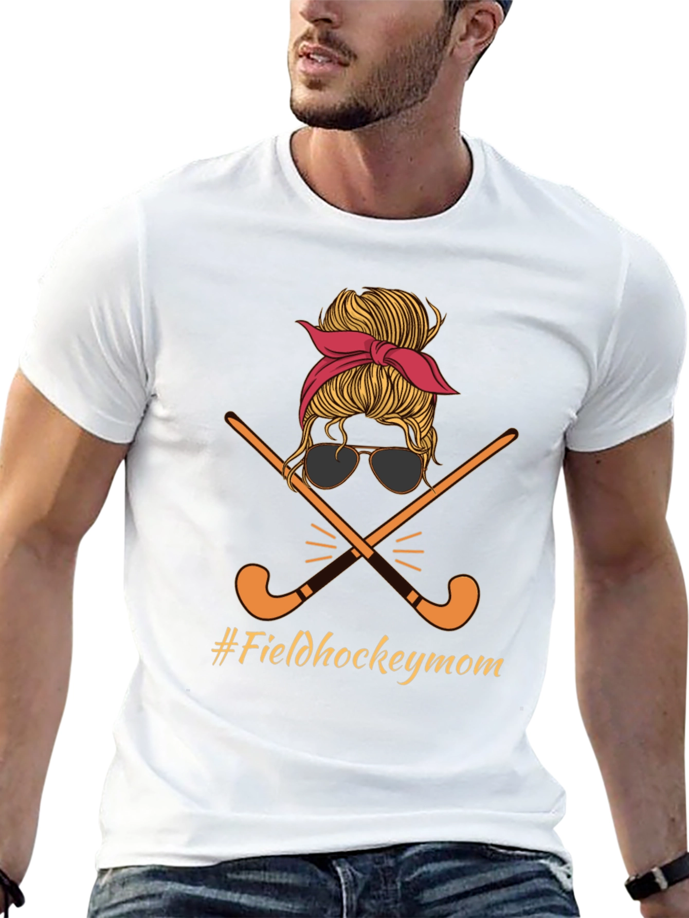 Black Field Hockey Mom Graphic Tee view 13