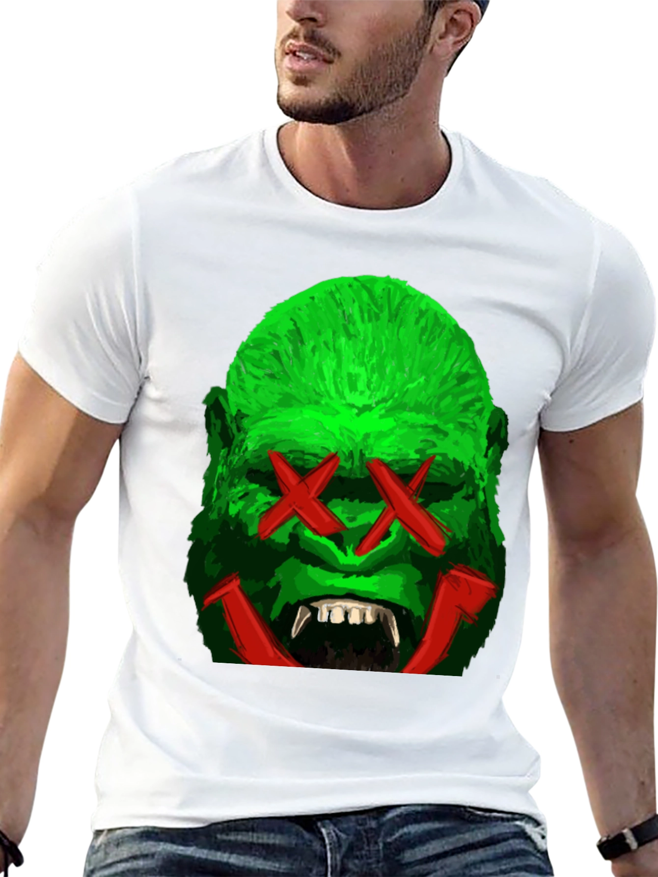 Black Green Gorilla Graphic Tee view 13
