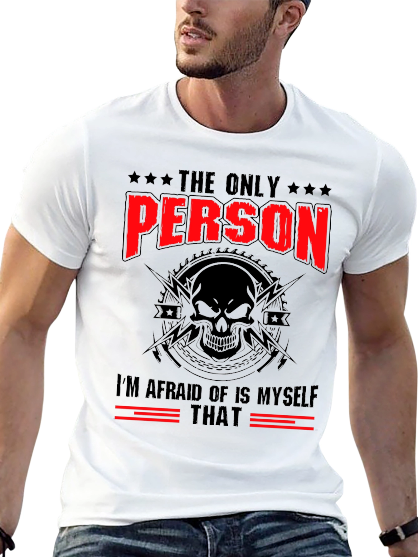 Black The Only Person Graphic Black Tee view 13