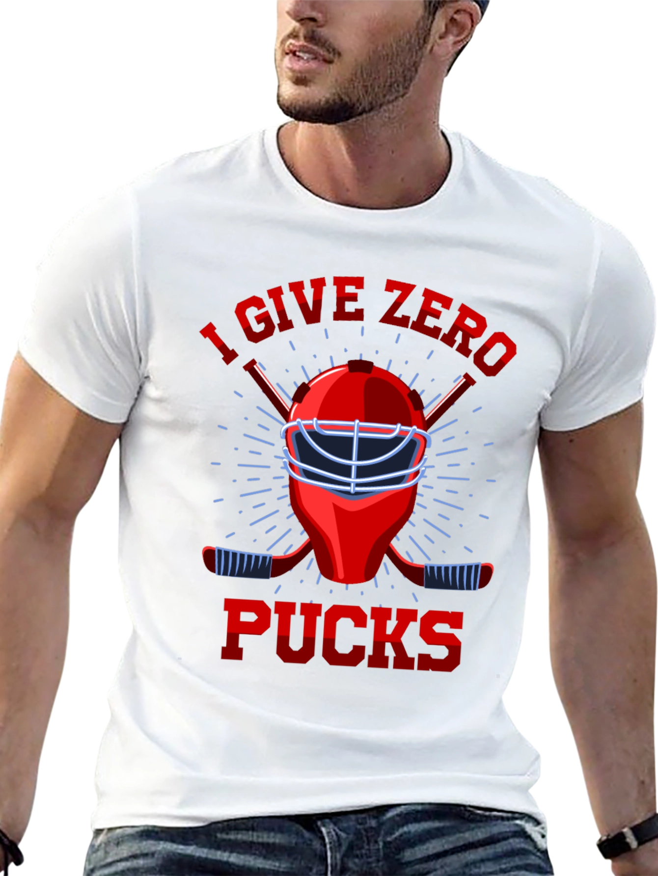 Black I Give Zero Pucks T-Shirt - Hockey Lover Tee view 13