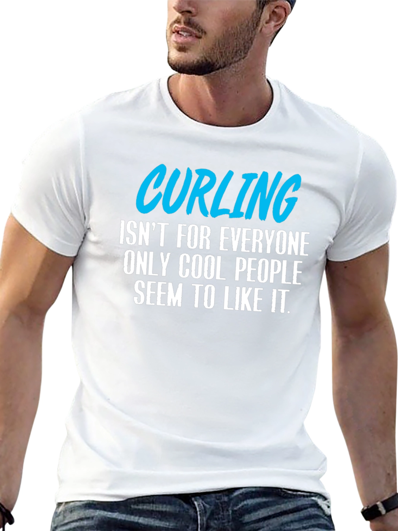 Black Cool People Curling T-Shirt view 13