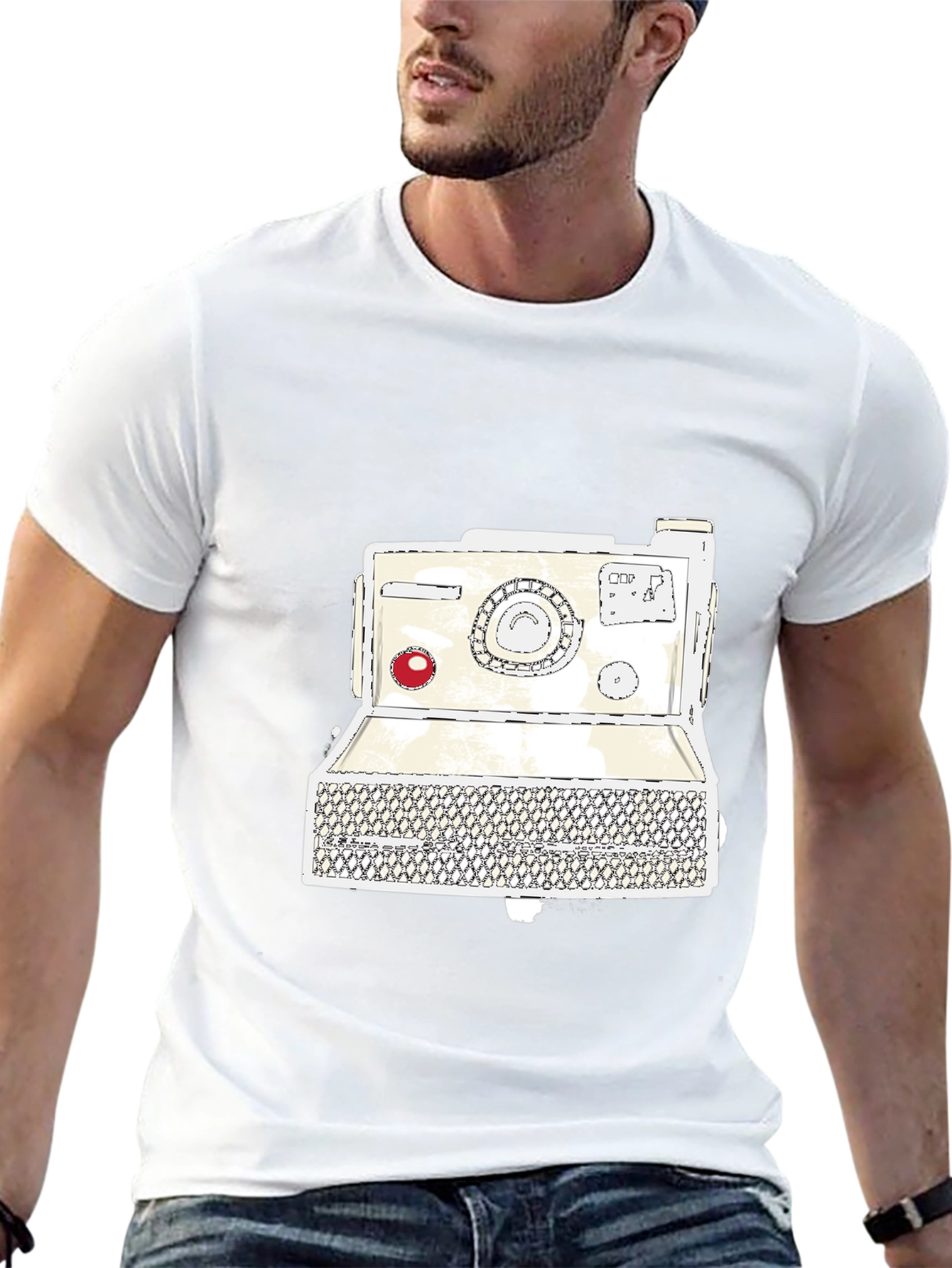 Black Vintage Camera Graphic Tee - Retro Style view 13