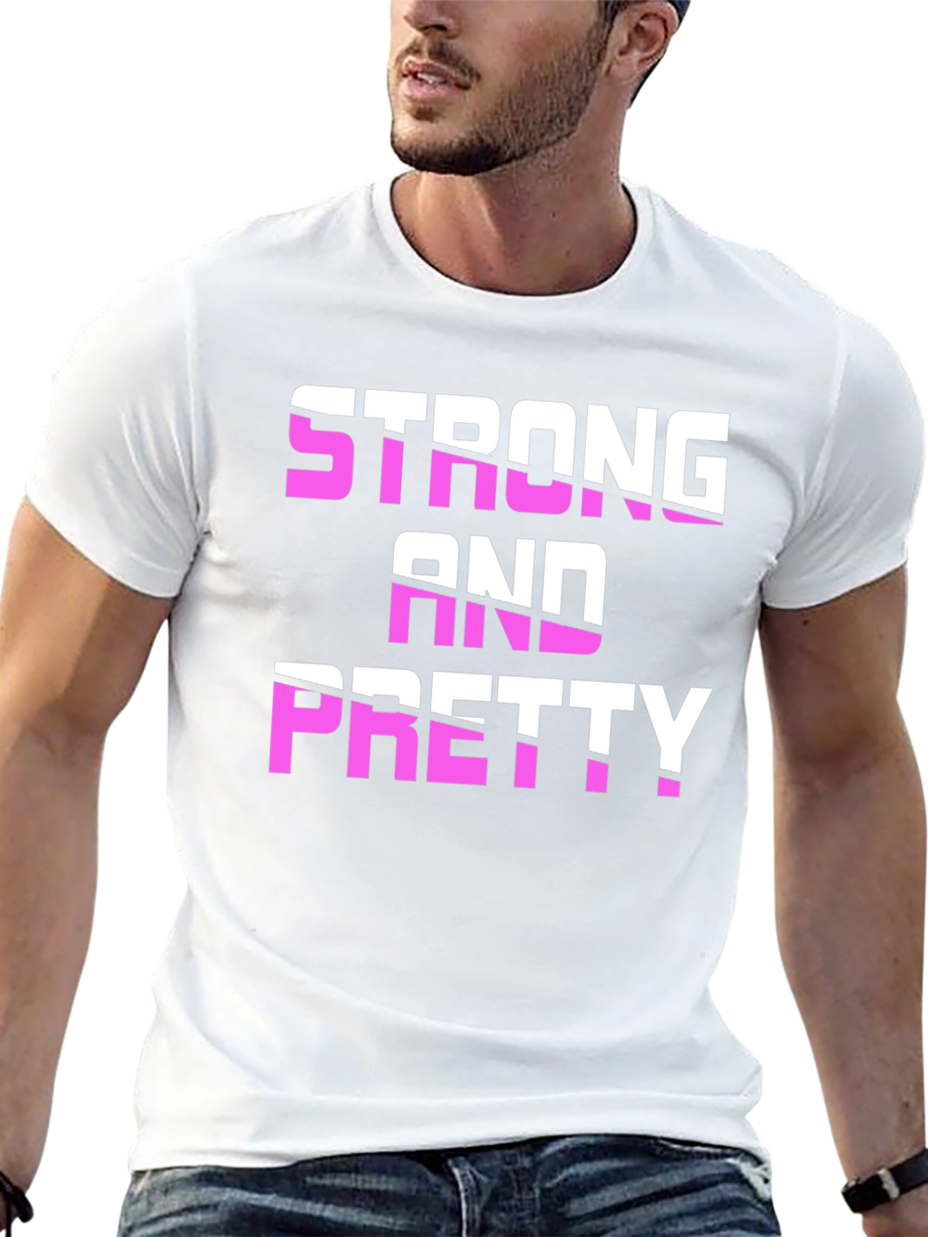 Black Strong & Pretty Graphic Tee view 13