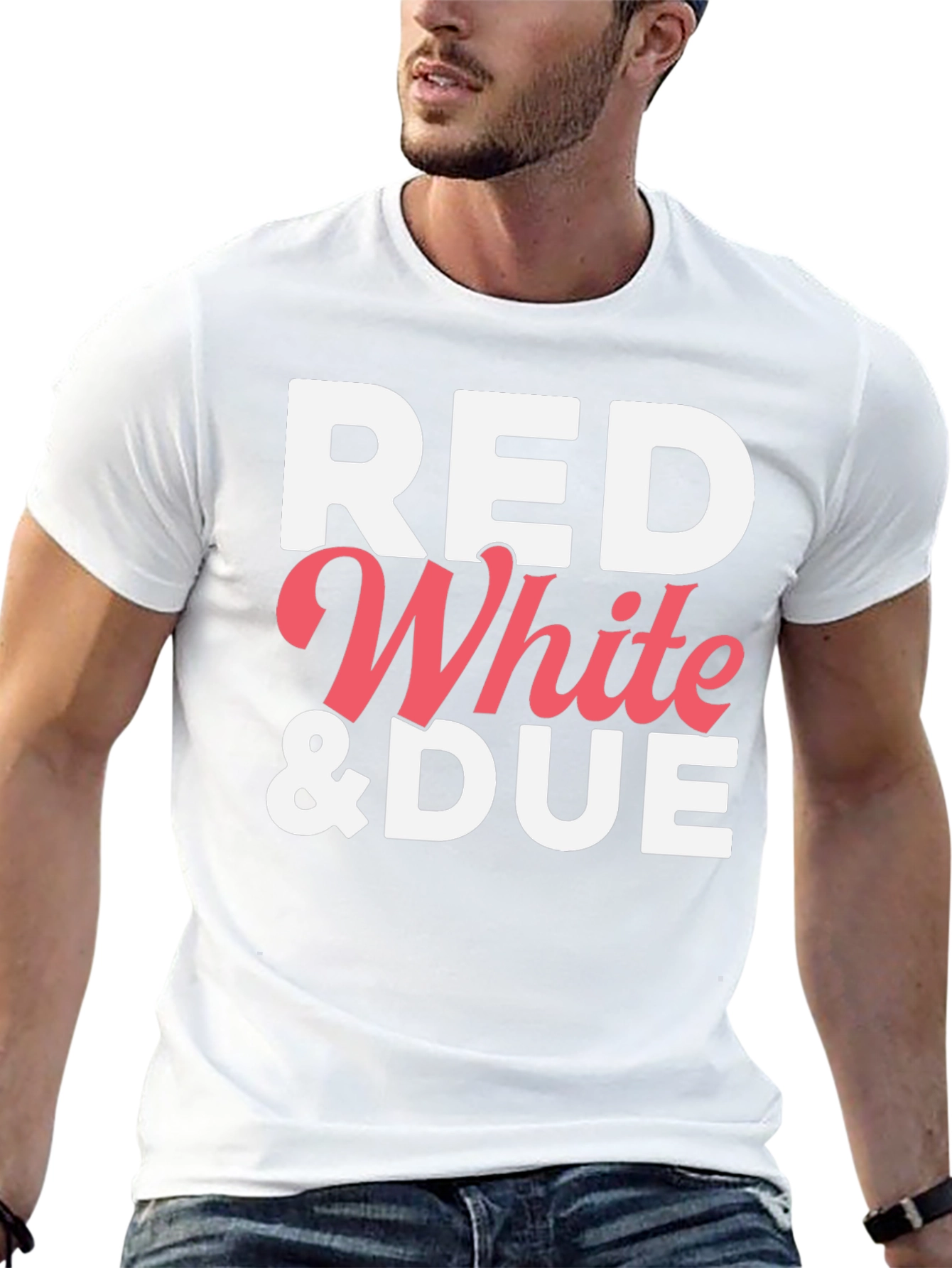 Black Red White & DUE Patriotic T-Shirt view 13