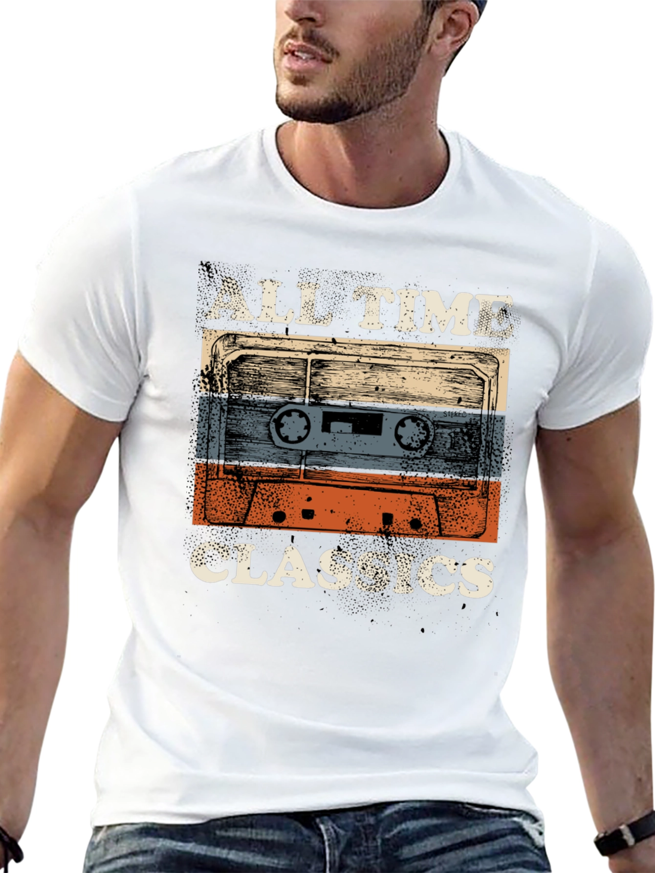 Black Vintage Cassette Tape Graphic Tee view 13