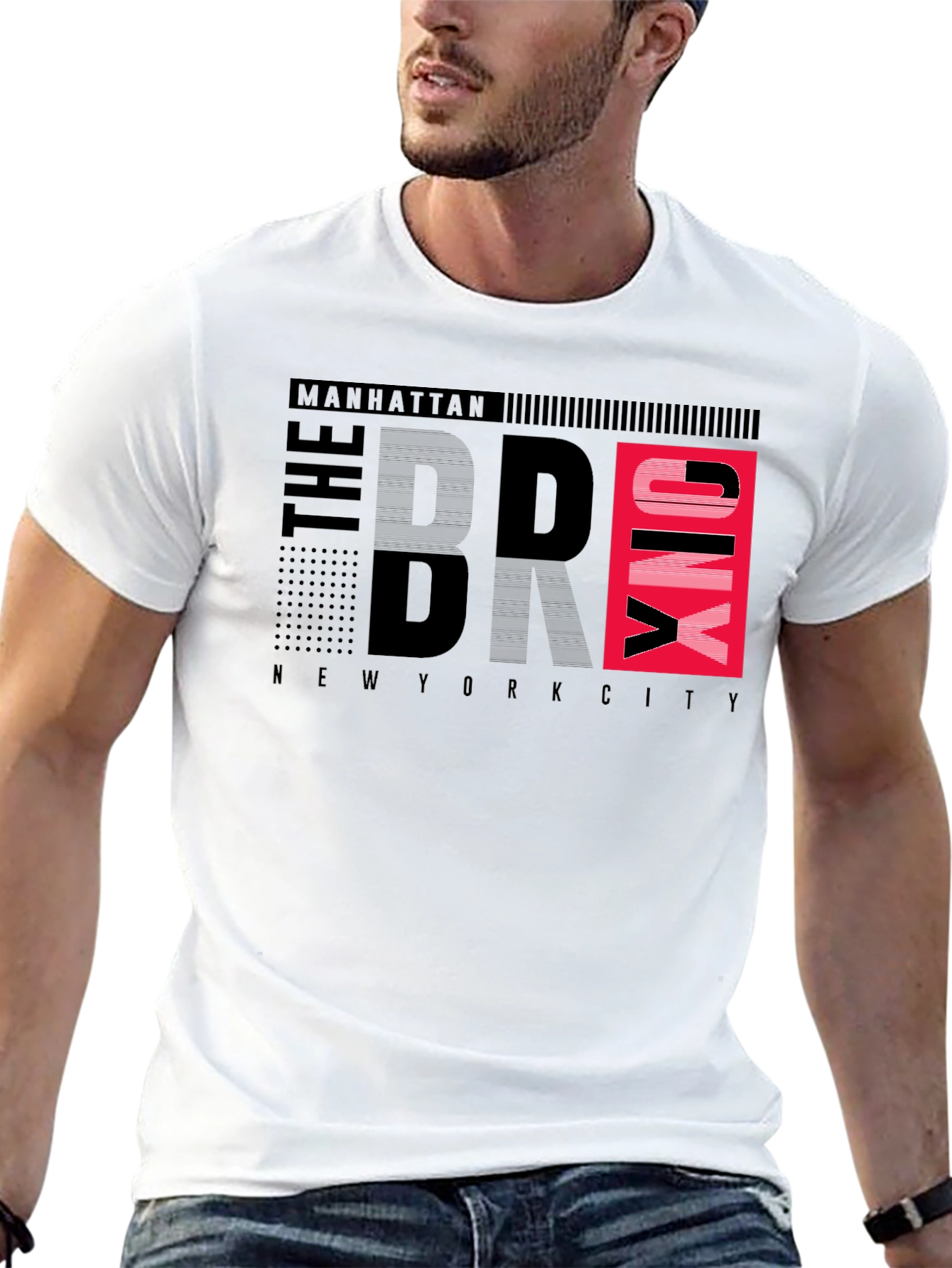 Black Manhattan Bronx NY City T-Shirt view 13