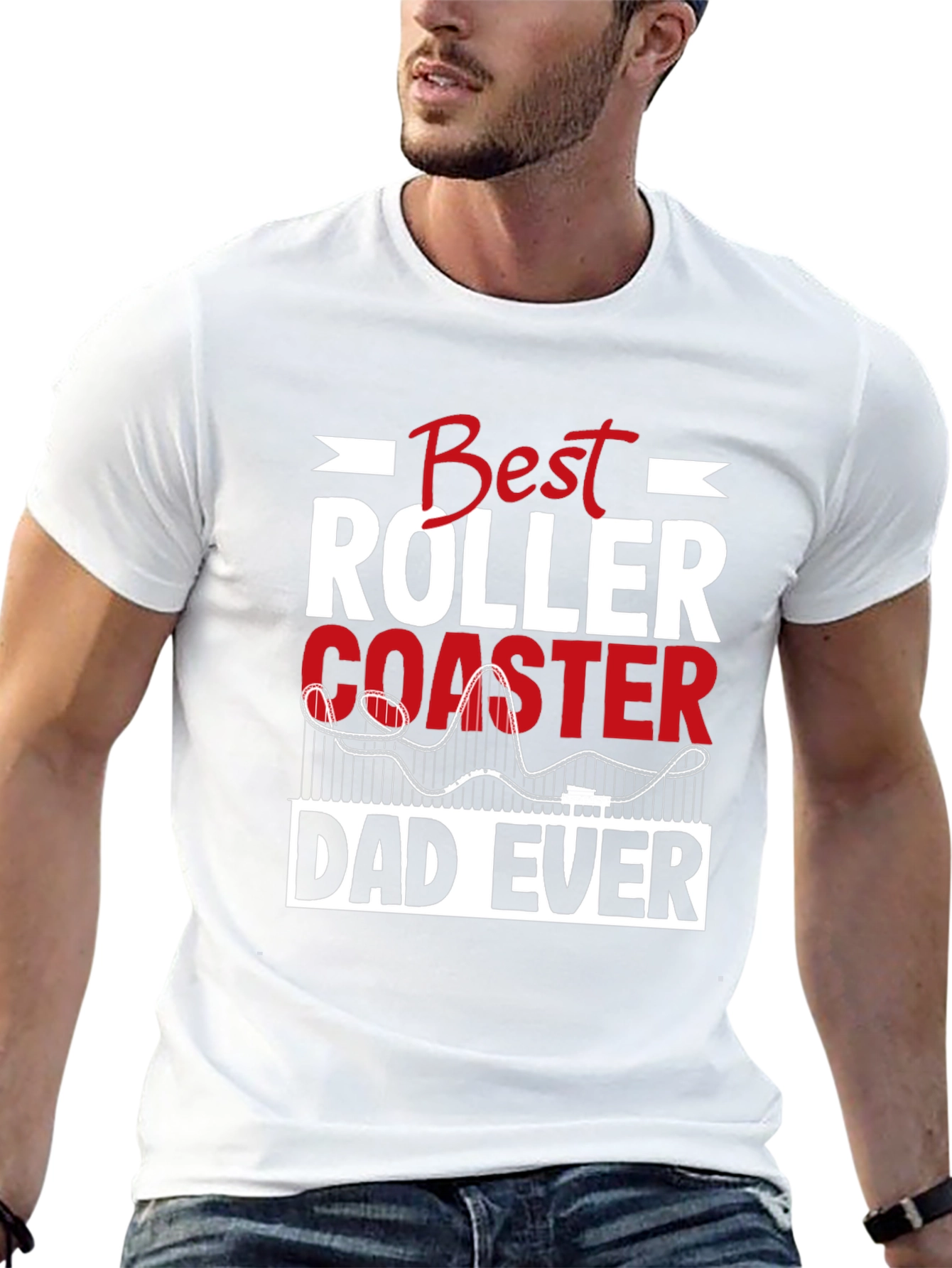 Black Best Roller Coaster Dad Ever T-Shirt view 13