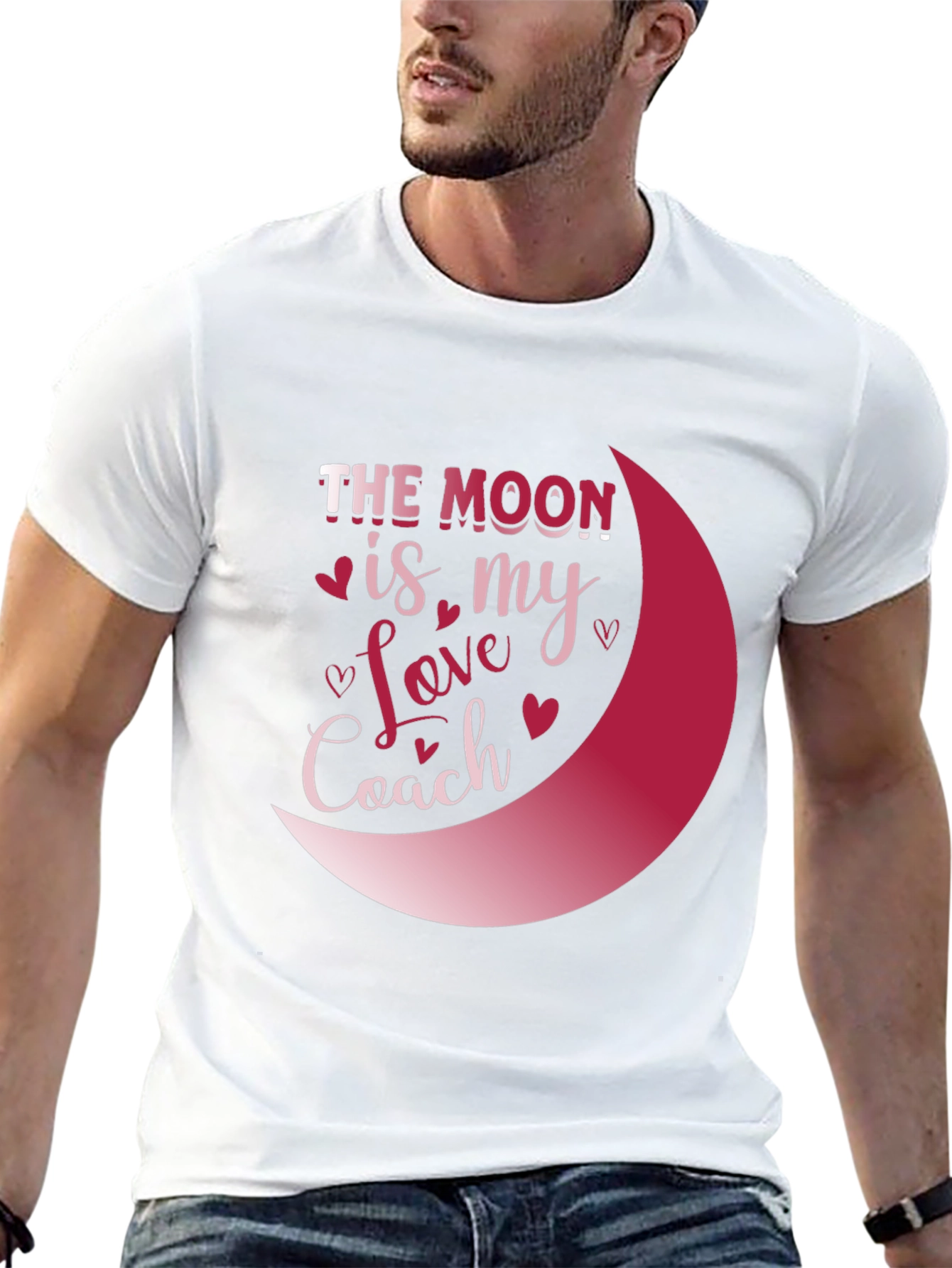 Black The Moon is My Love Coach Graphic Tee view 13