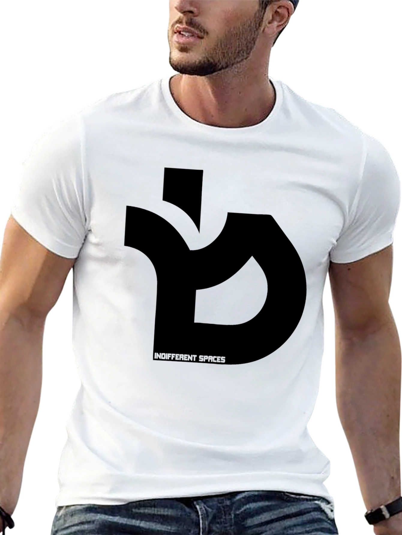 Black Indifferent Spaces Black Graphic Tee view 13