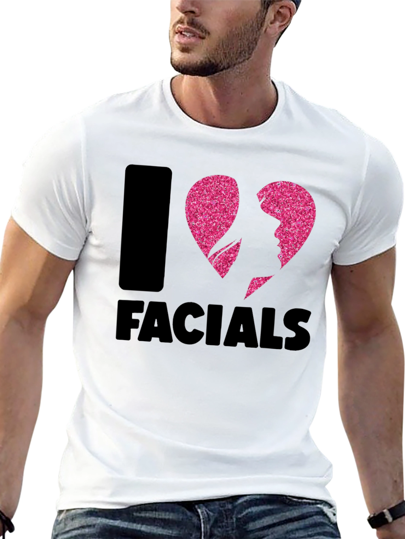I Heart Facials Graphic T-Shirt - Funny Spa Day Tee - 13