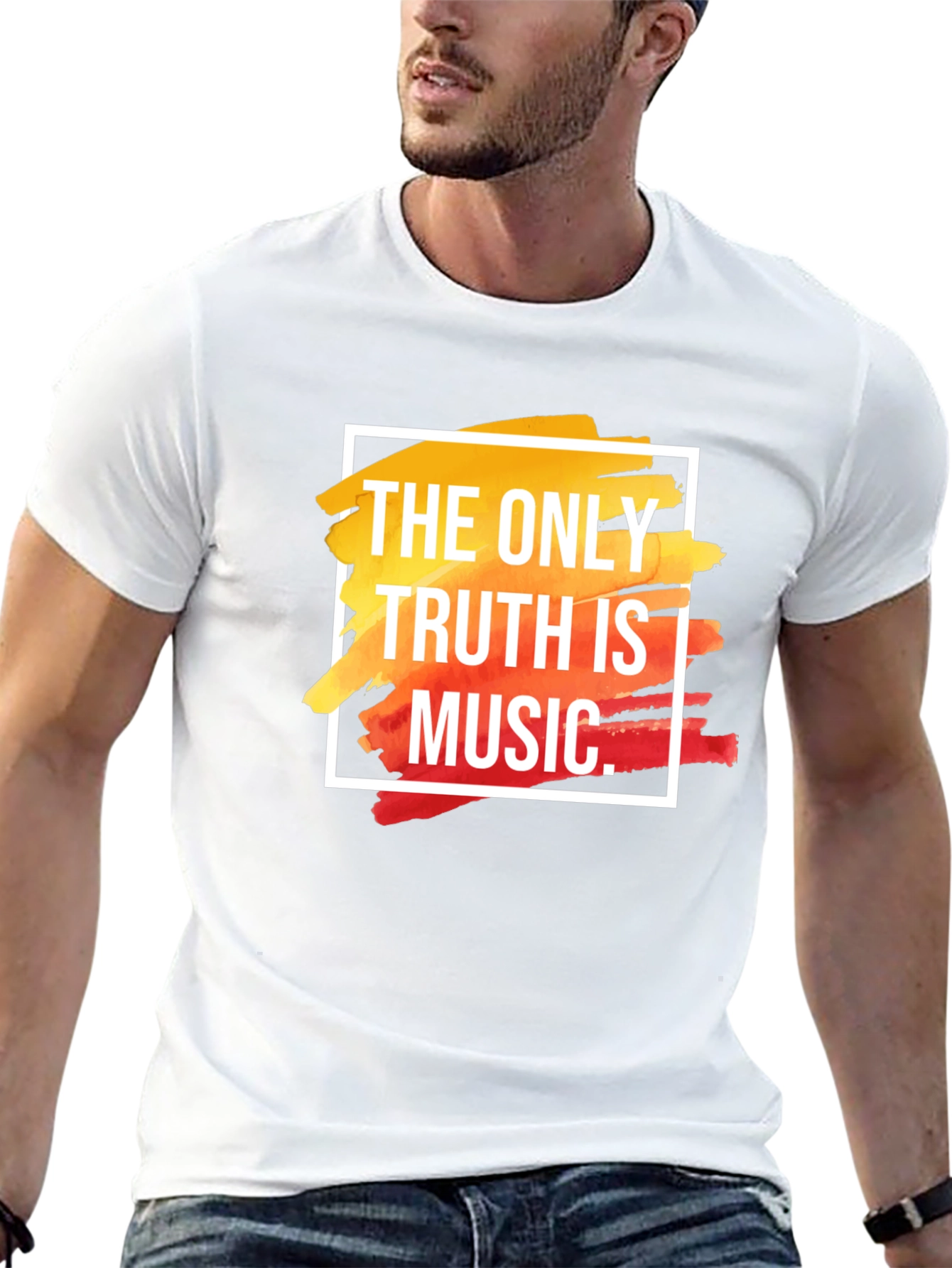 Black The Only Truth Is Music T-Shirt view 13