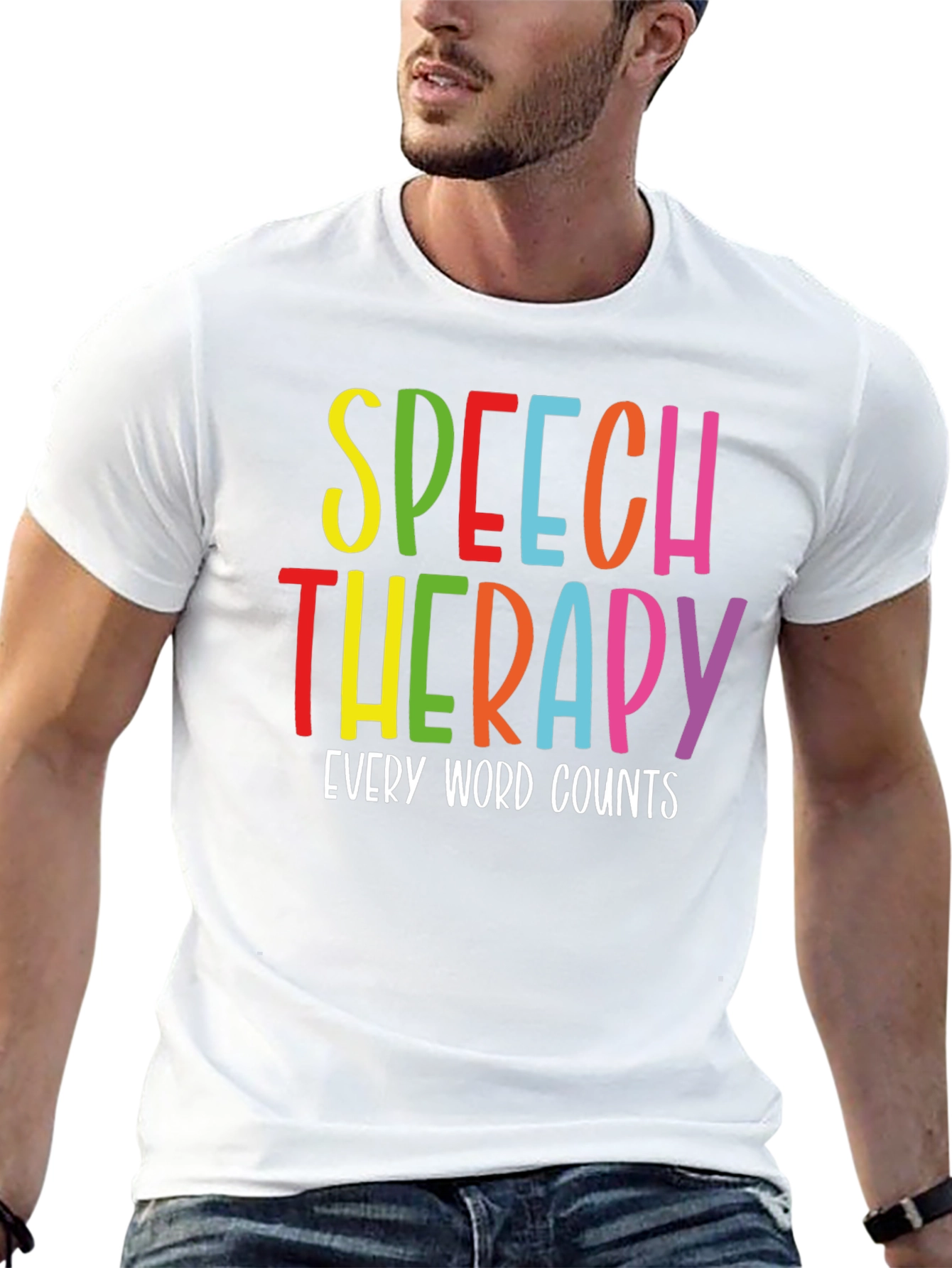 Black Speech Therapy T-Shirt - Every Word Counts view 13