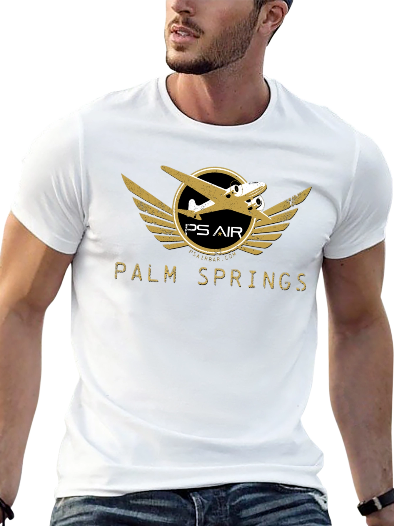 Black Palm Springs Air Black Graphic Tee view 13