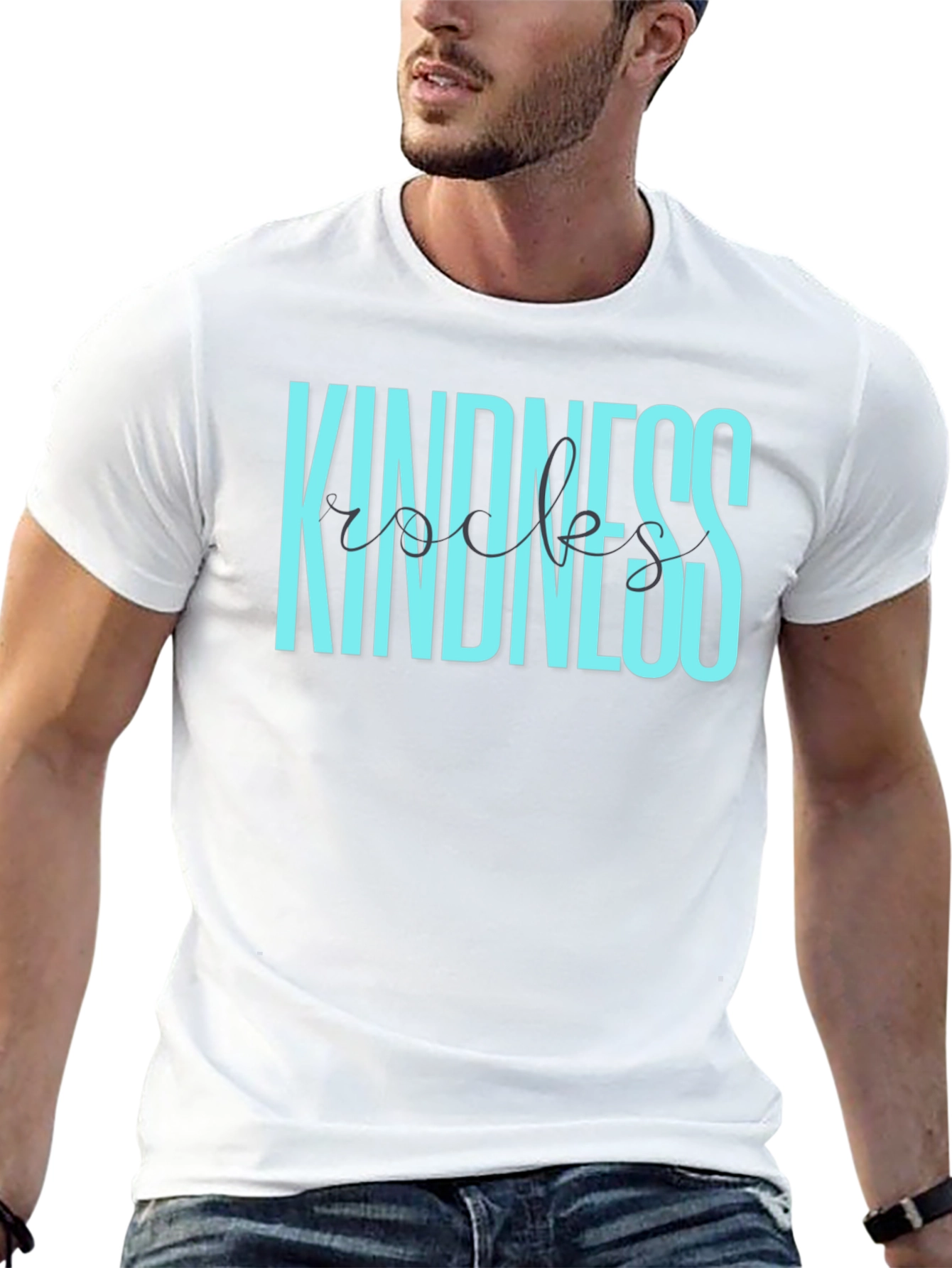 Kindness Rocks Graphic Tee - Soft Cotton Blend T-Shirt - 13