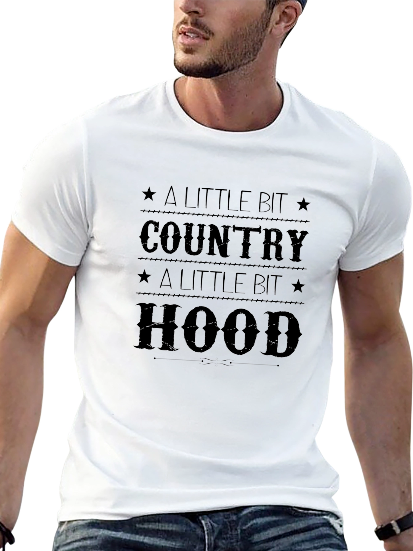 Black Country Hood T-Shirt - Classic Black view 13