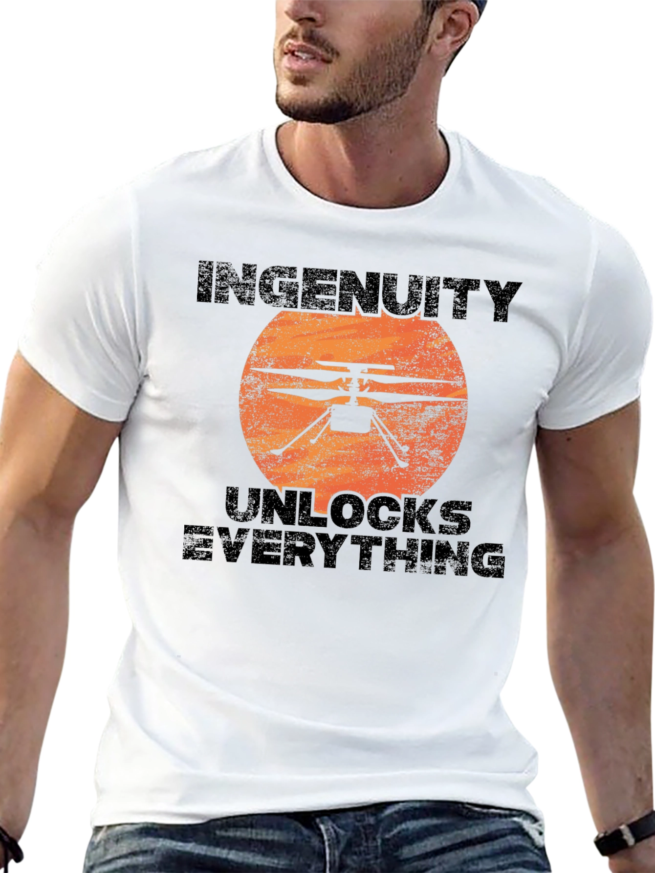 Black Ingenuity Unlocks Everything Black T-Shirt view 13