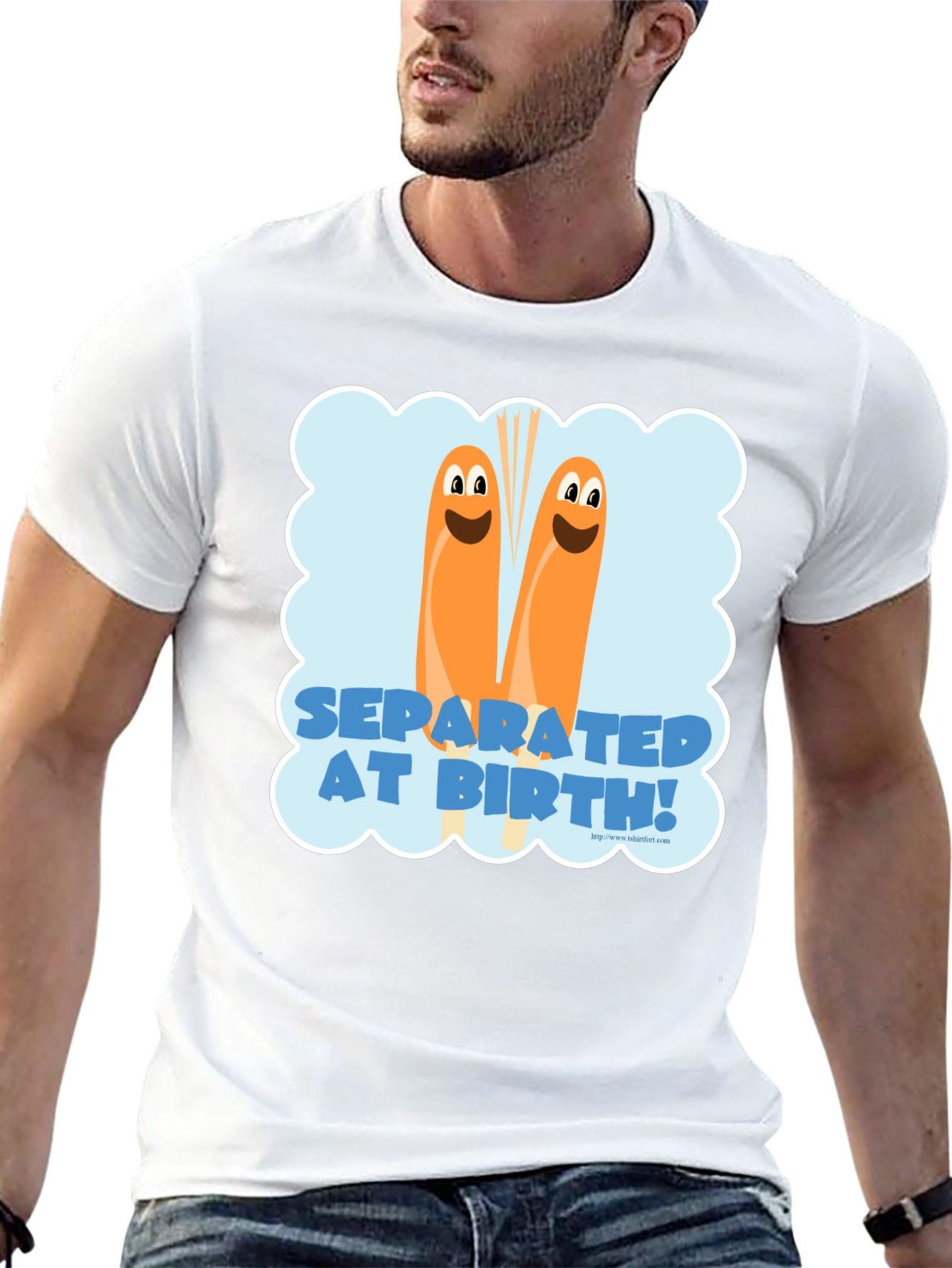 Black Separated at Birth Graphic T-Shirt - Funny Novelty Tee view 13