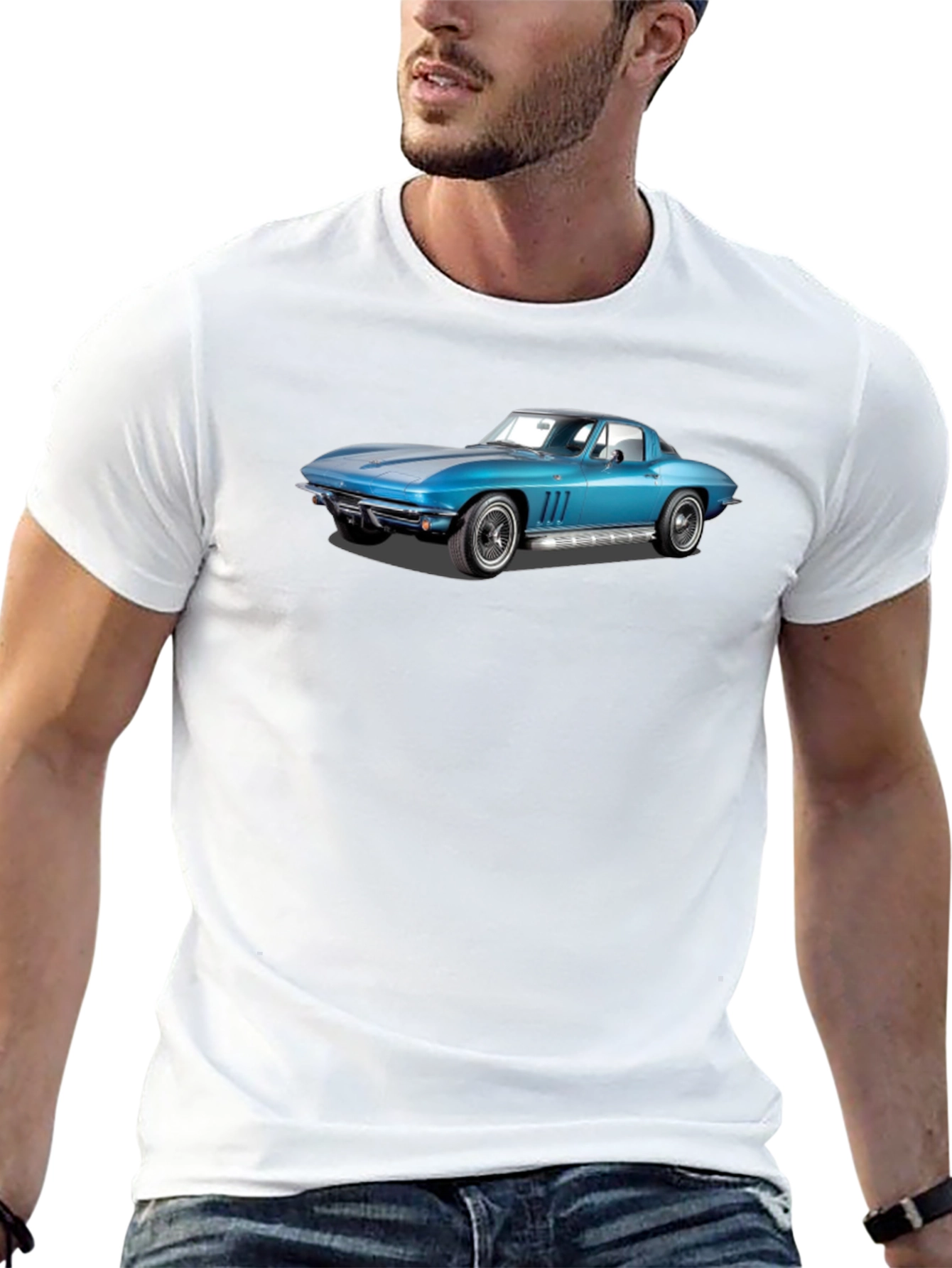 Black Classic Car Graphic T-Shirt view 13
