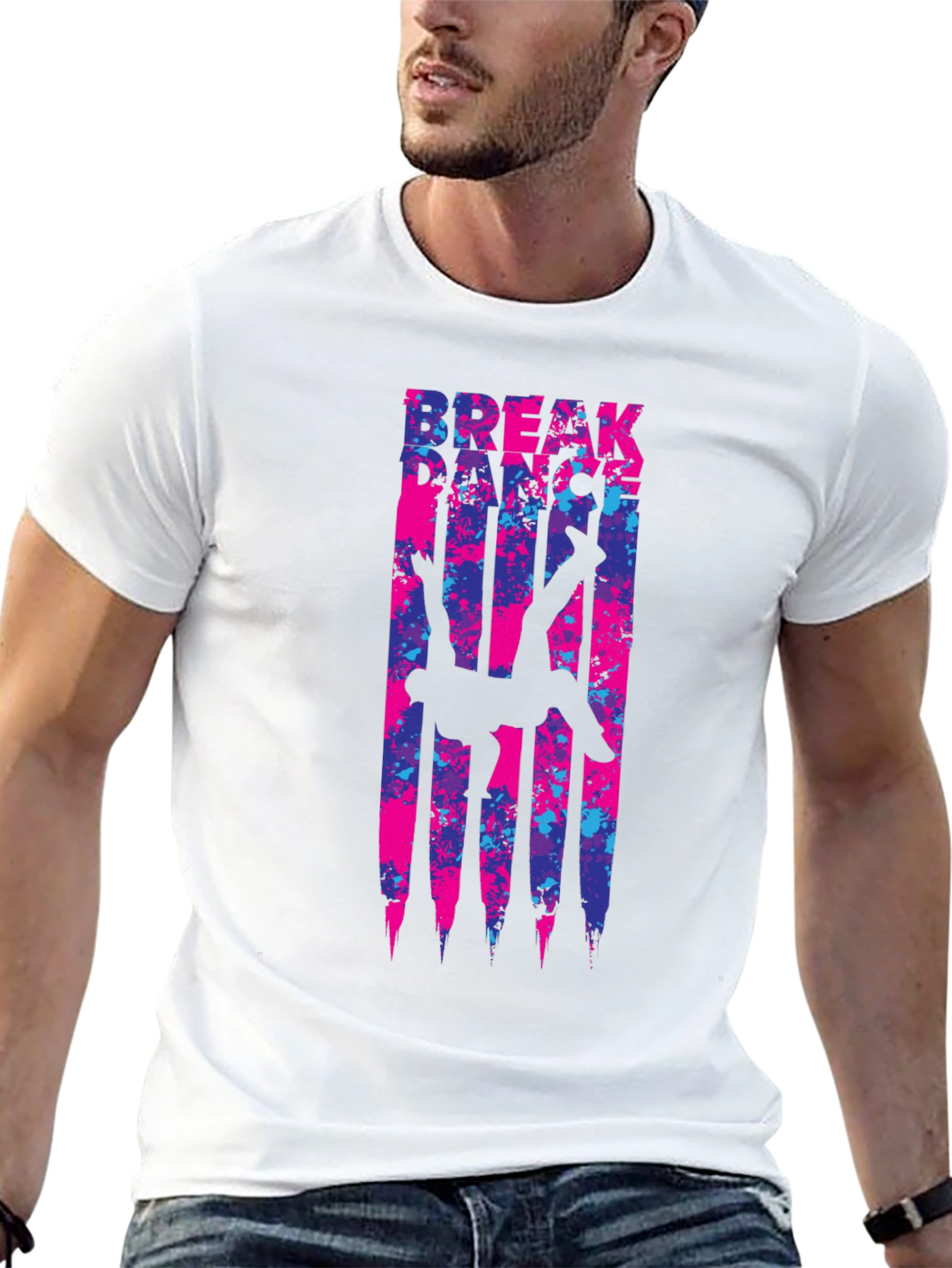 Black Break Dance T-Shirt - Urban Style Graphic Tee view 13
