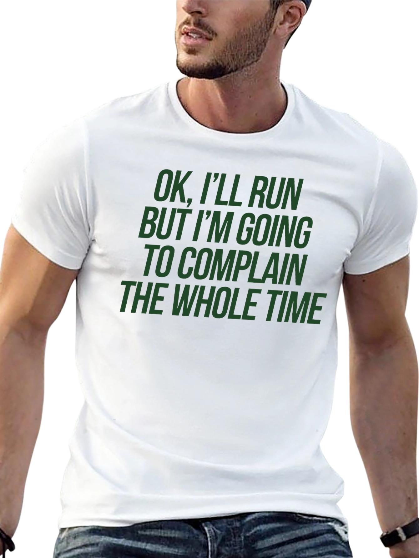 Black Funny Running T-Shirt - OK, I'll Run, But I'll Complain! view 13
