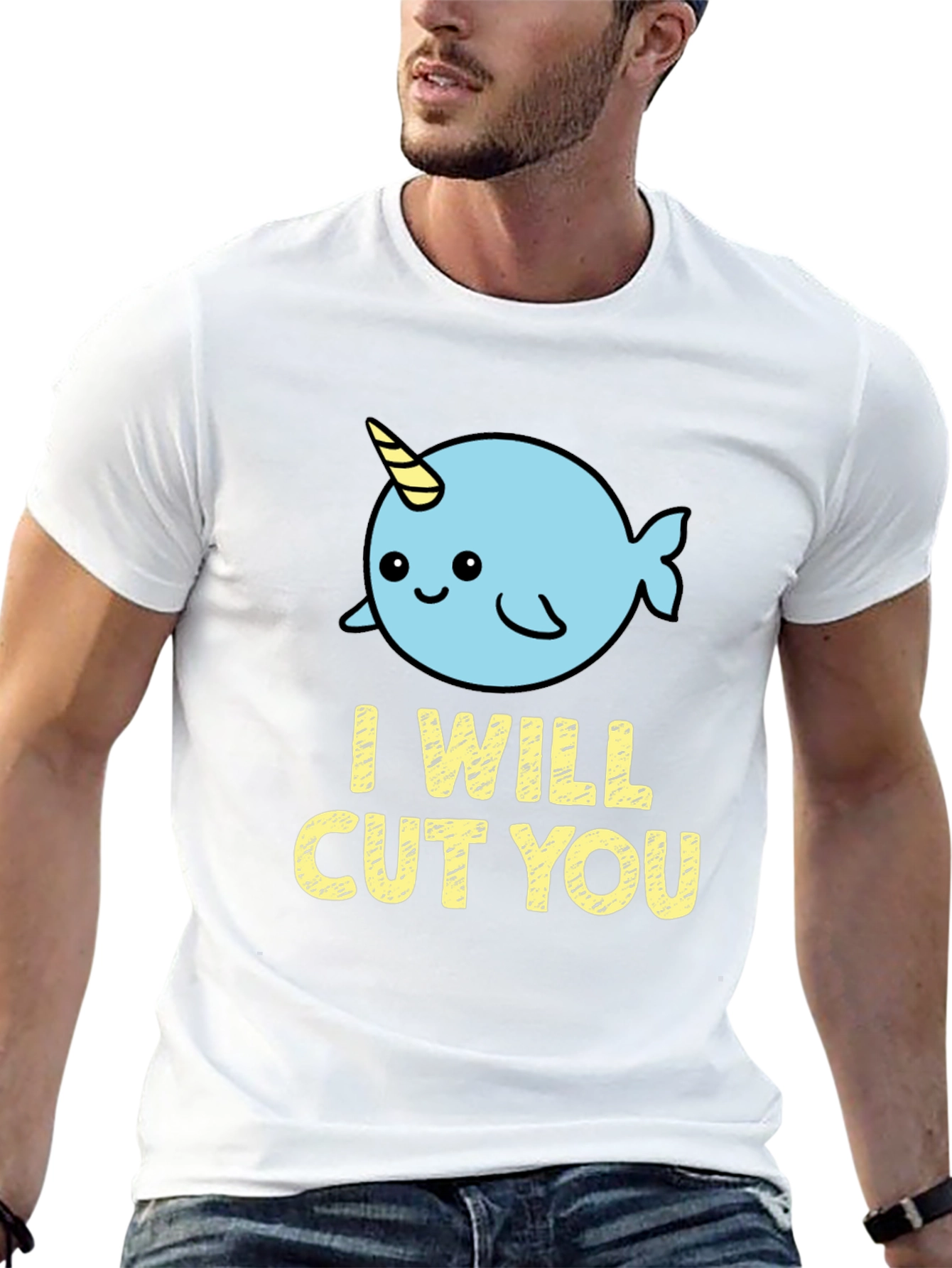 Narwhal I Will Cut You Graphic T-Shirt - 13
