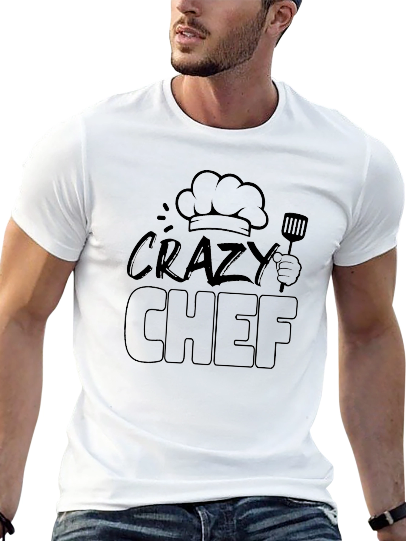 Black Crazy Chef Black T-Shirt view 13