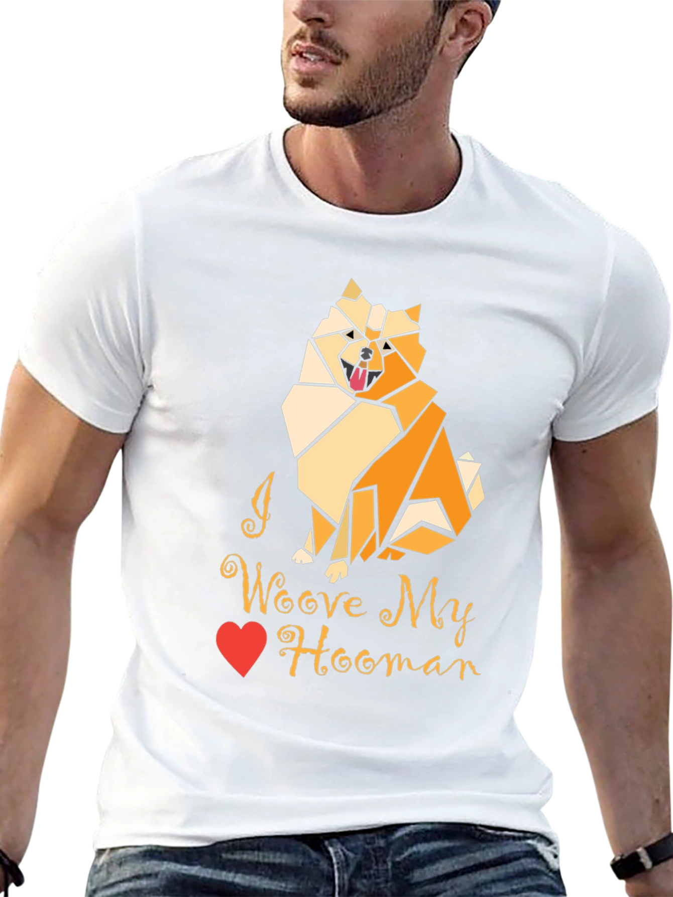 Black I Woove My Hooman Dog Lover T-Shirt view 13