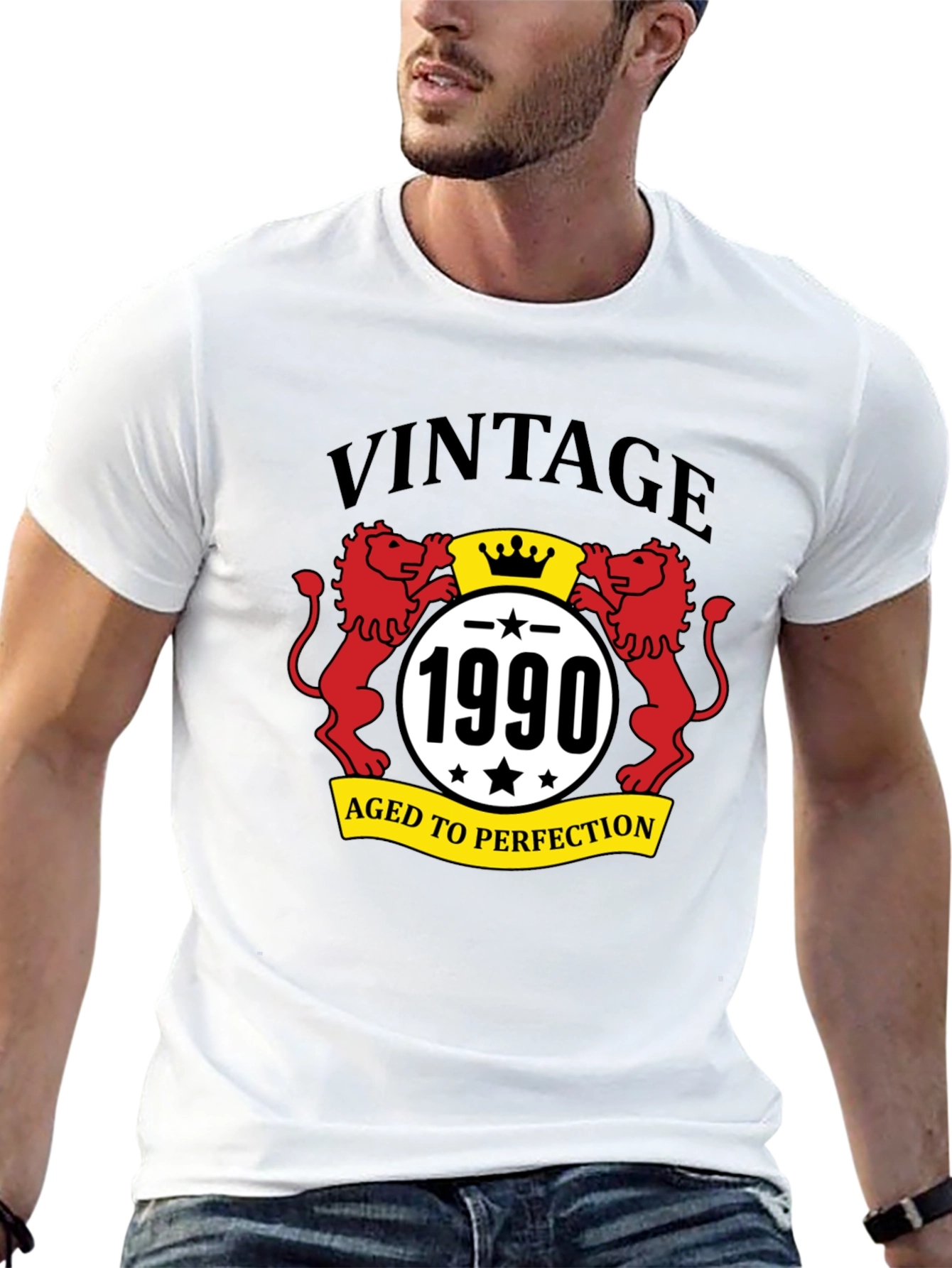 Black Vintage 1990 Aged to Perfection Graphic Tee view 13