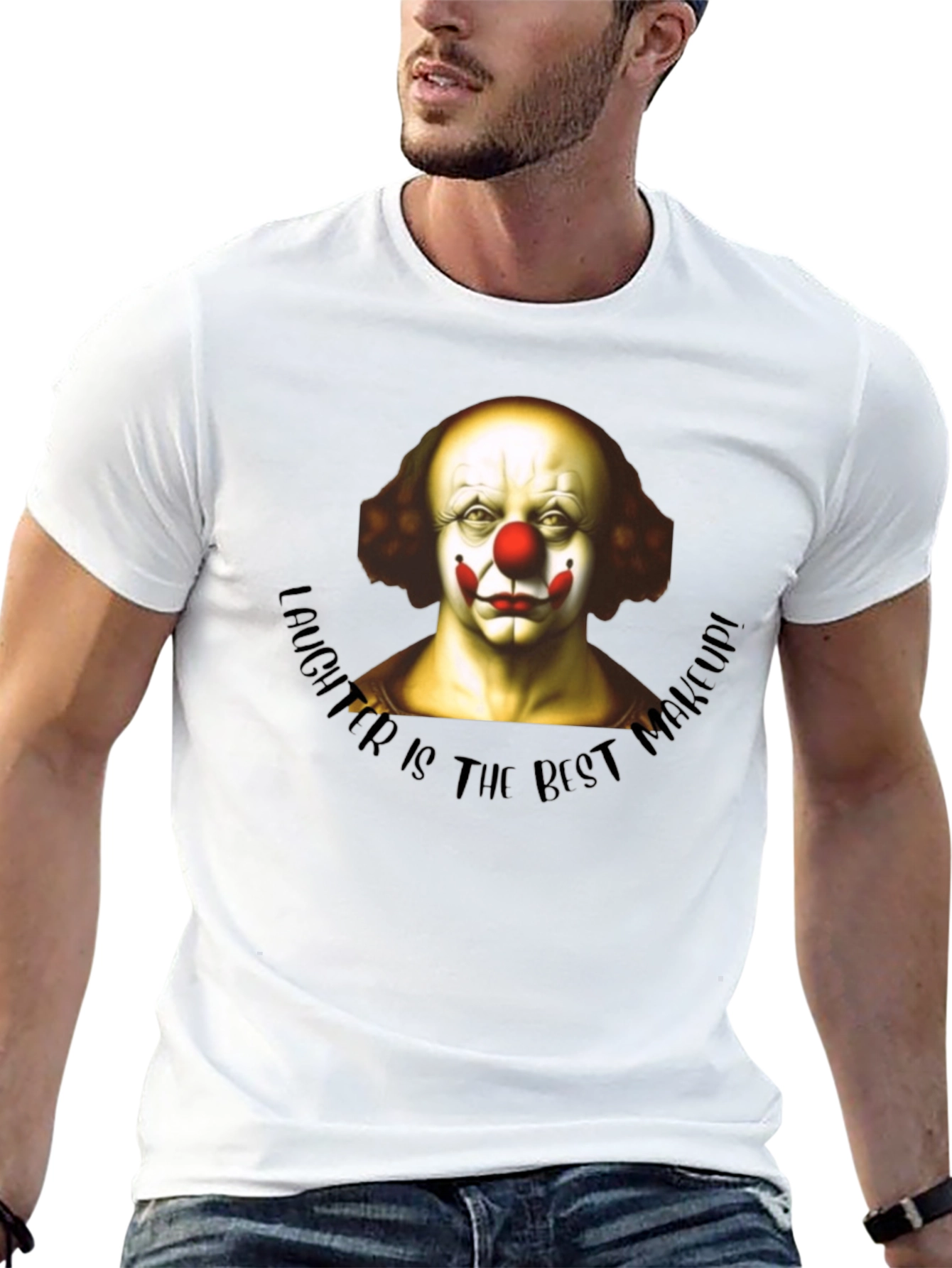 Black Clown Makeup T-Shirt - Laughter is the Best view 13