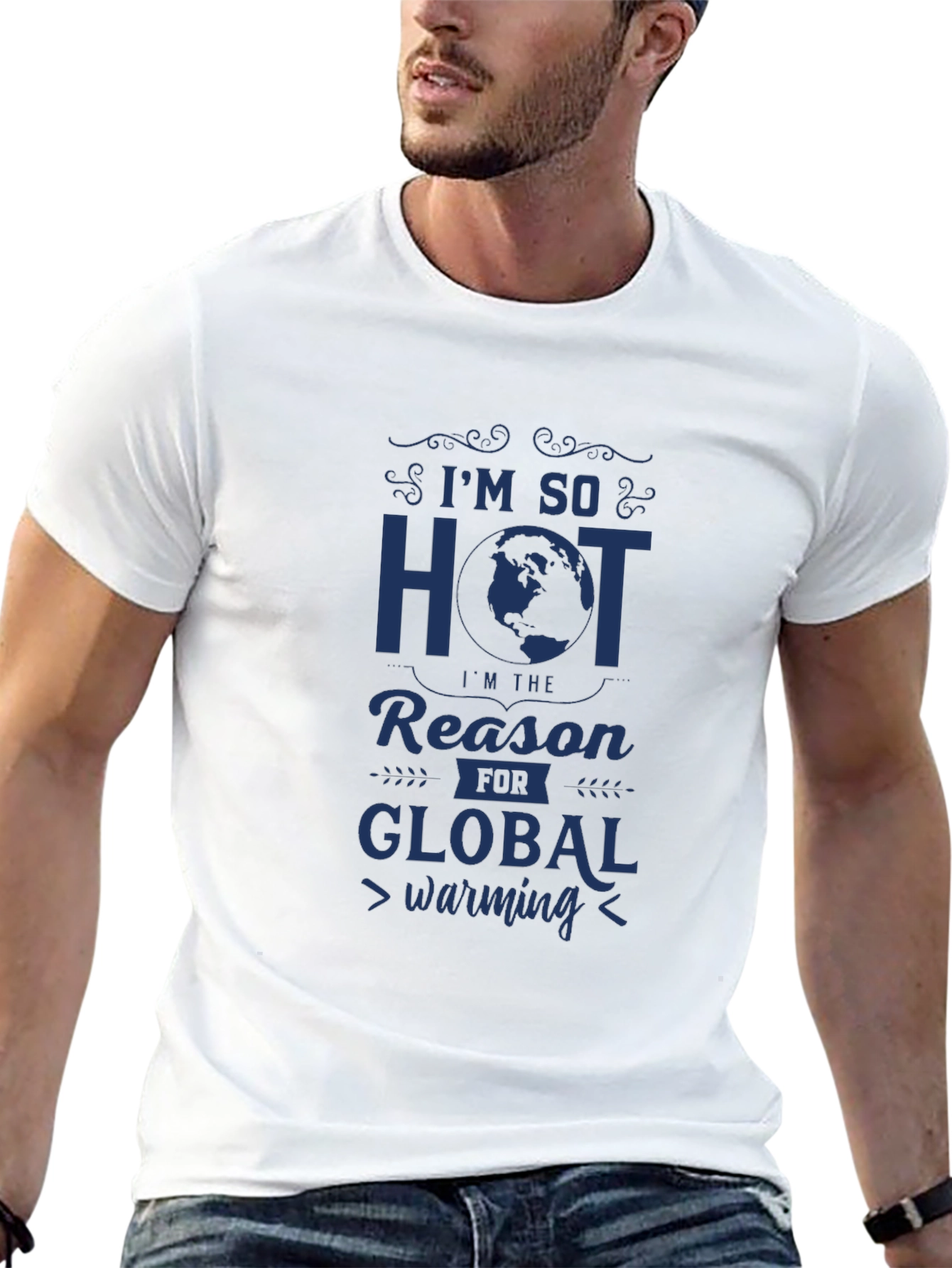 Black I'm So Hot Global Warming Graphic Tee view 13