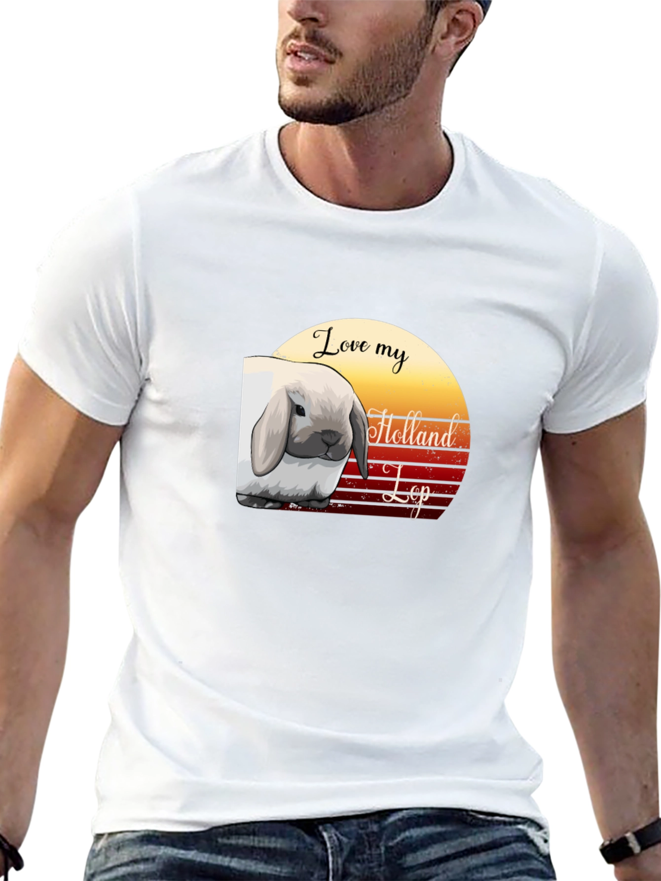 Black Love My Holland Lop T-Shirt - Cute Rabbit Tee view 13