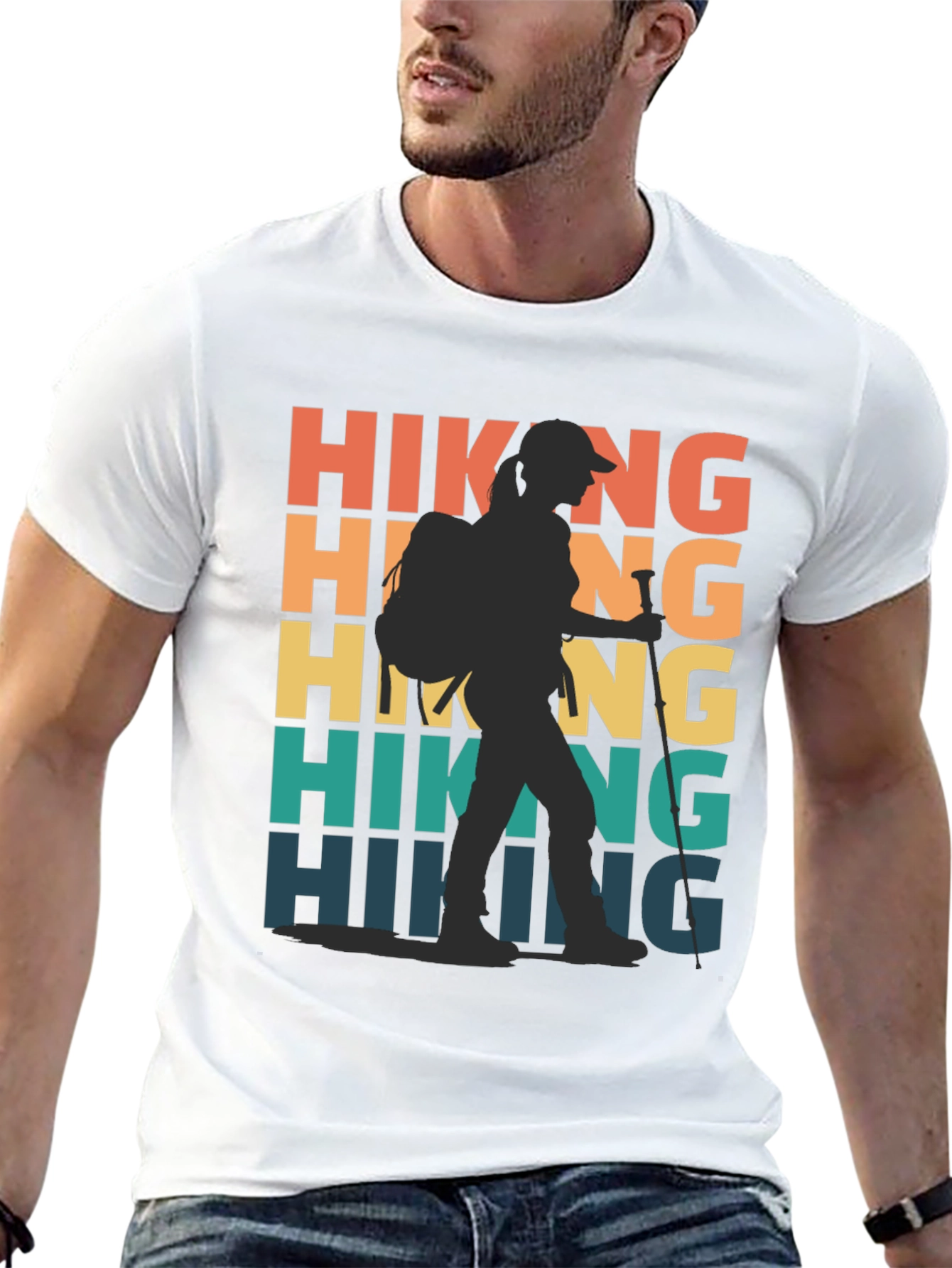 Black Hiking Adventure T-Shirt: Retro Style view 13