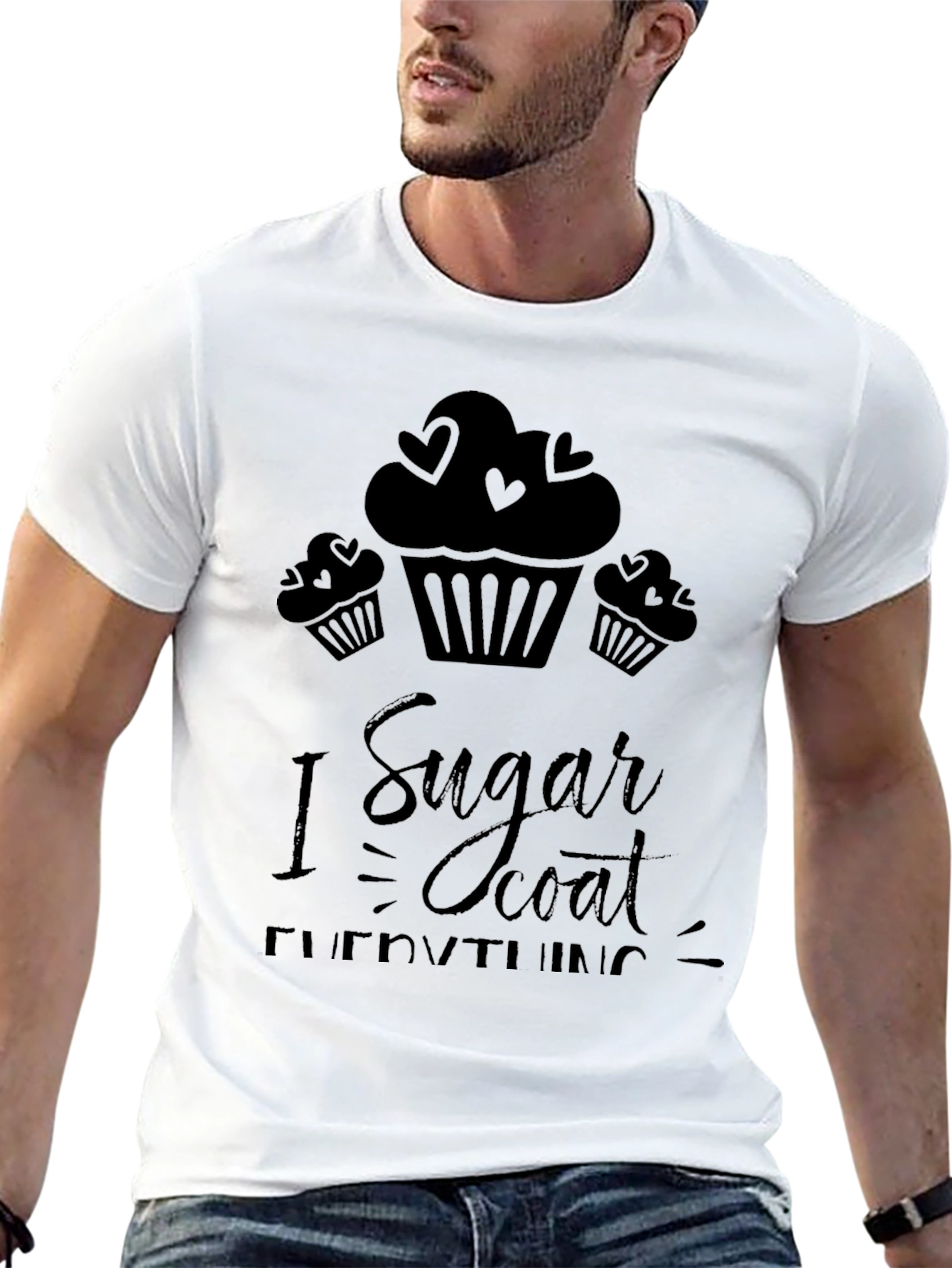 Black I Sugar Coat Everything Black Graphic Tee view 13