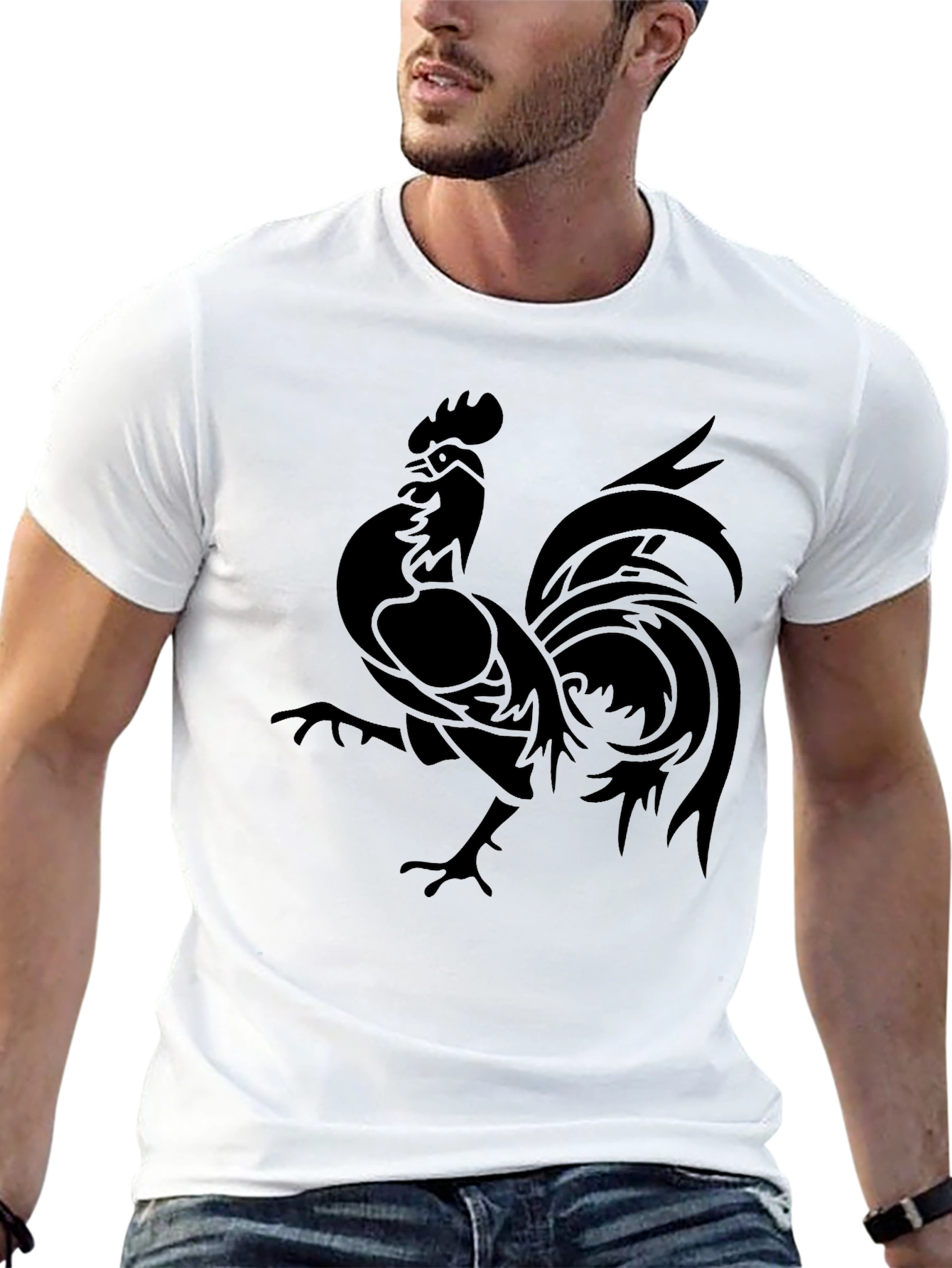 Rooster Graphic Tee - Black - 13