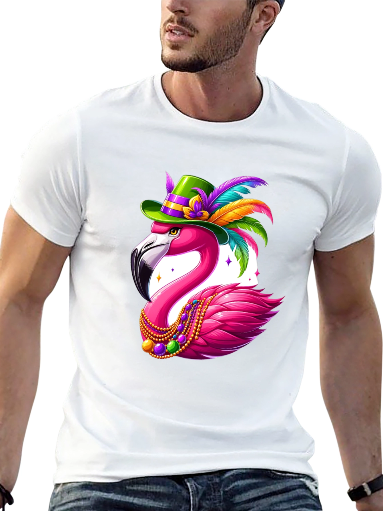 Festive Flamingo Graphic Tee - 13