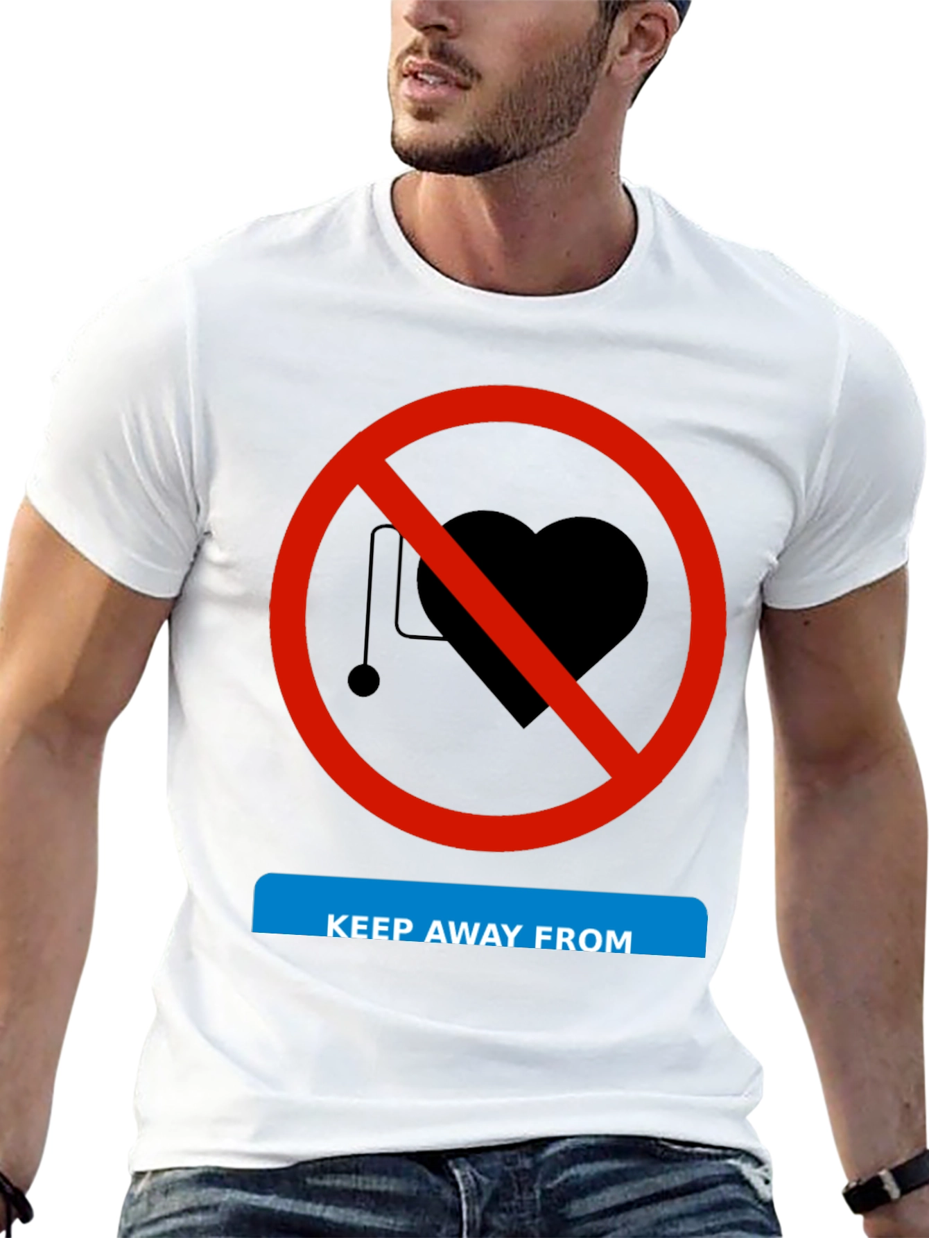 Black Keep Away From Love Funny T-Shirt view 13