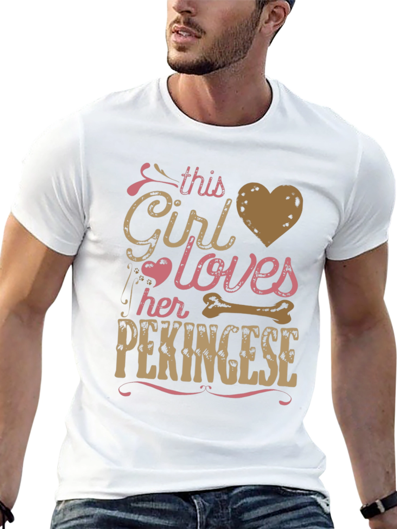 Black Girl Loves Her Pekingese T-Shirt view 13