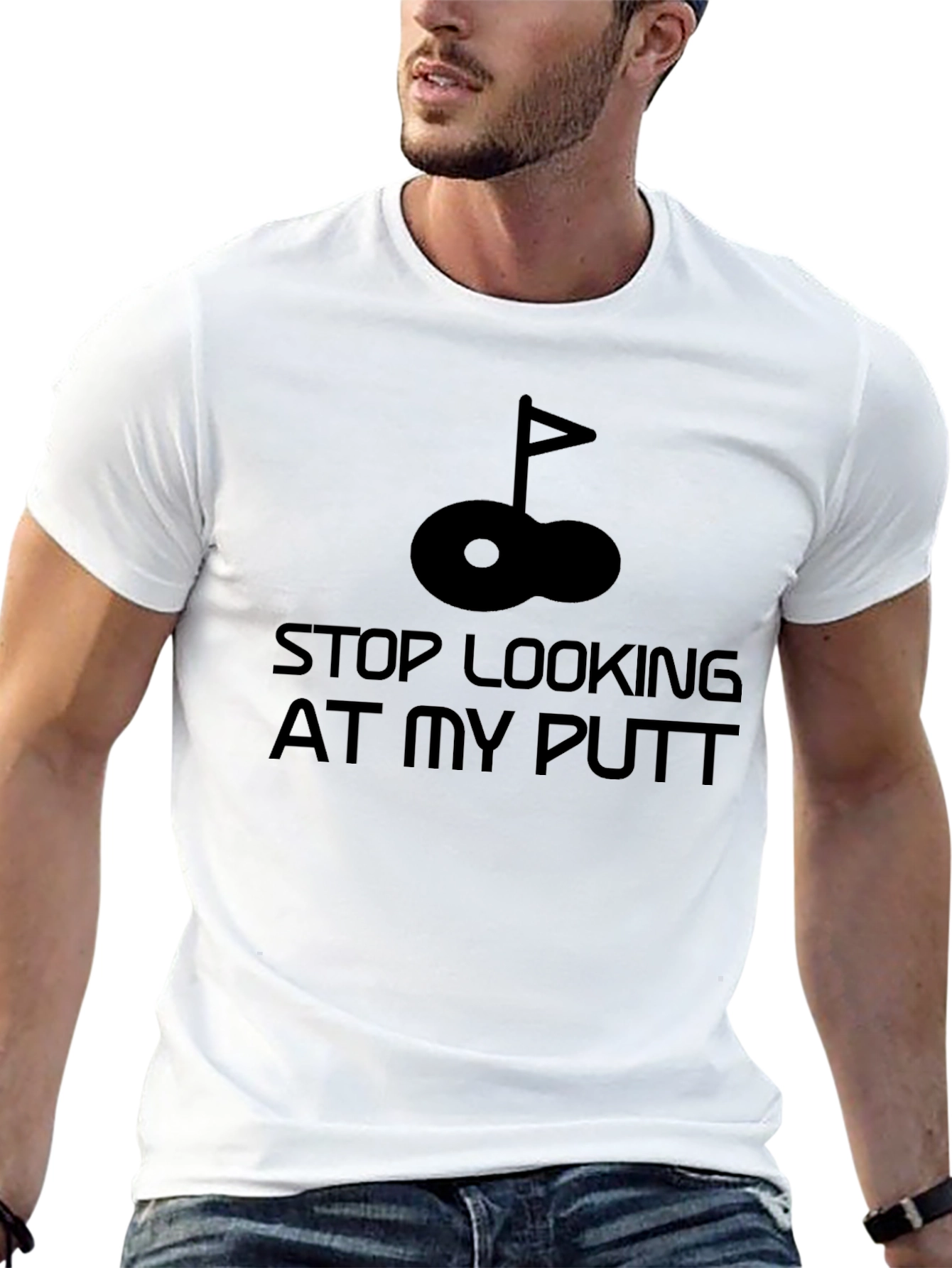 Stop Looking At My Putt T-Shirt Funny Golf Tee - 13