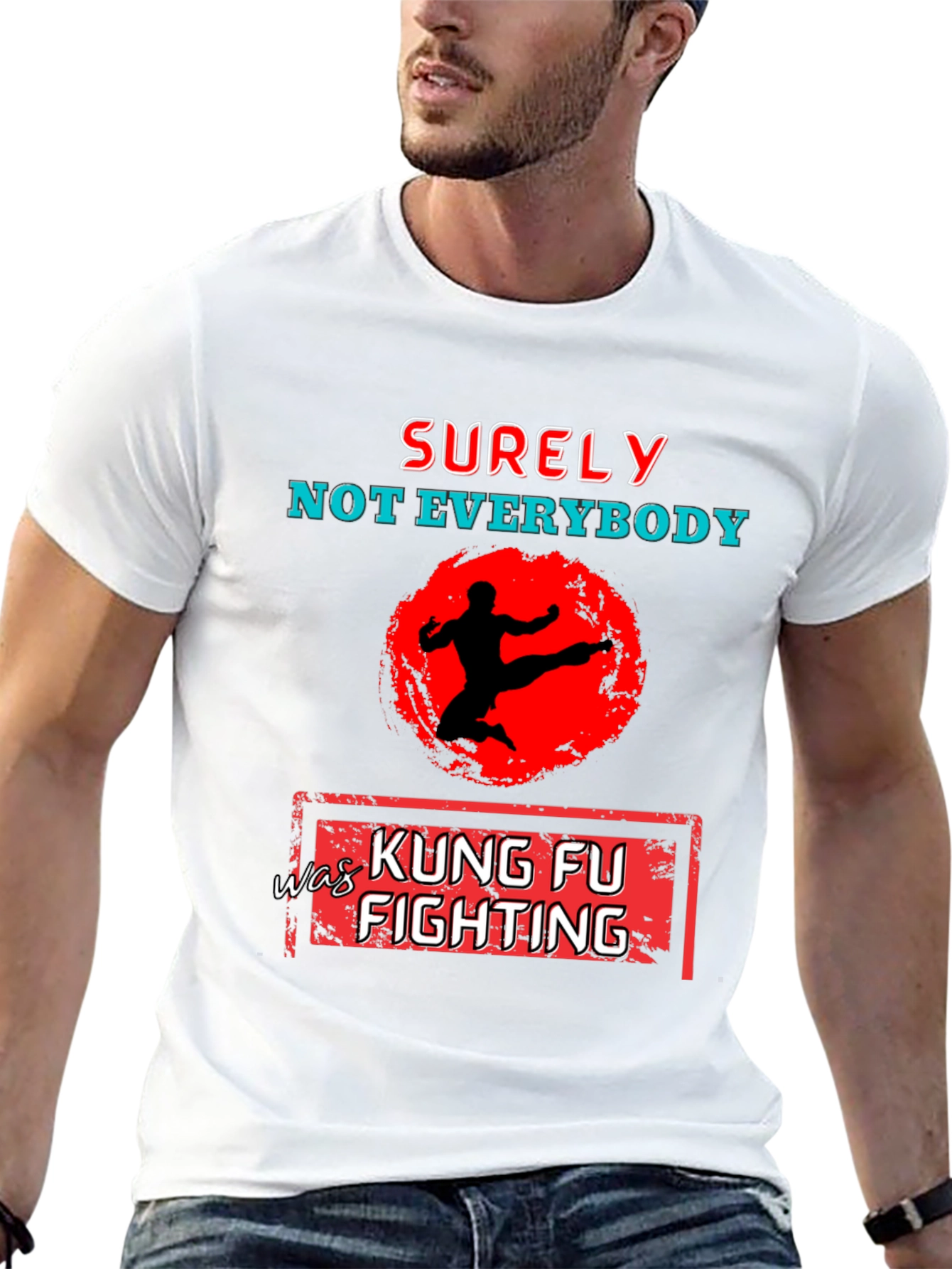 Black Kung Fu Fighting Graphic T-Shirt view 13