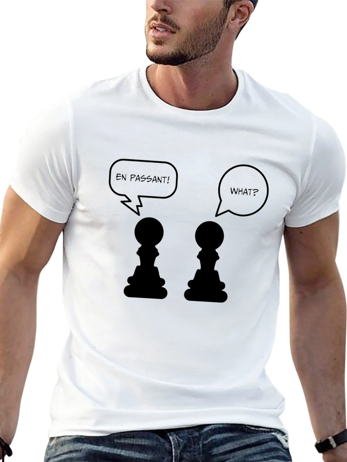 Black En Passant Chess T-Shirt - Funny Chess Pawn Tee view 13