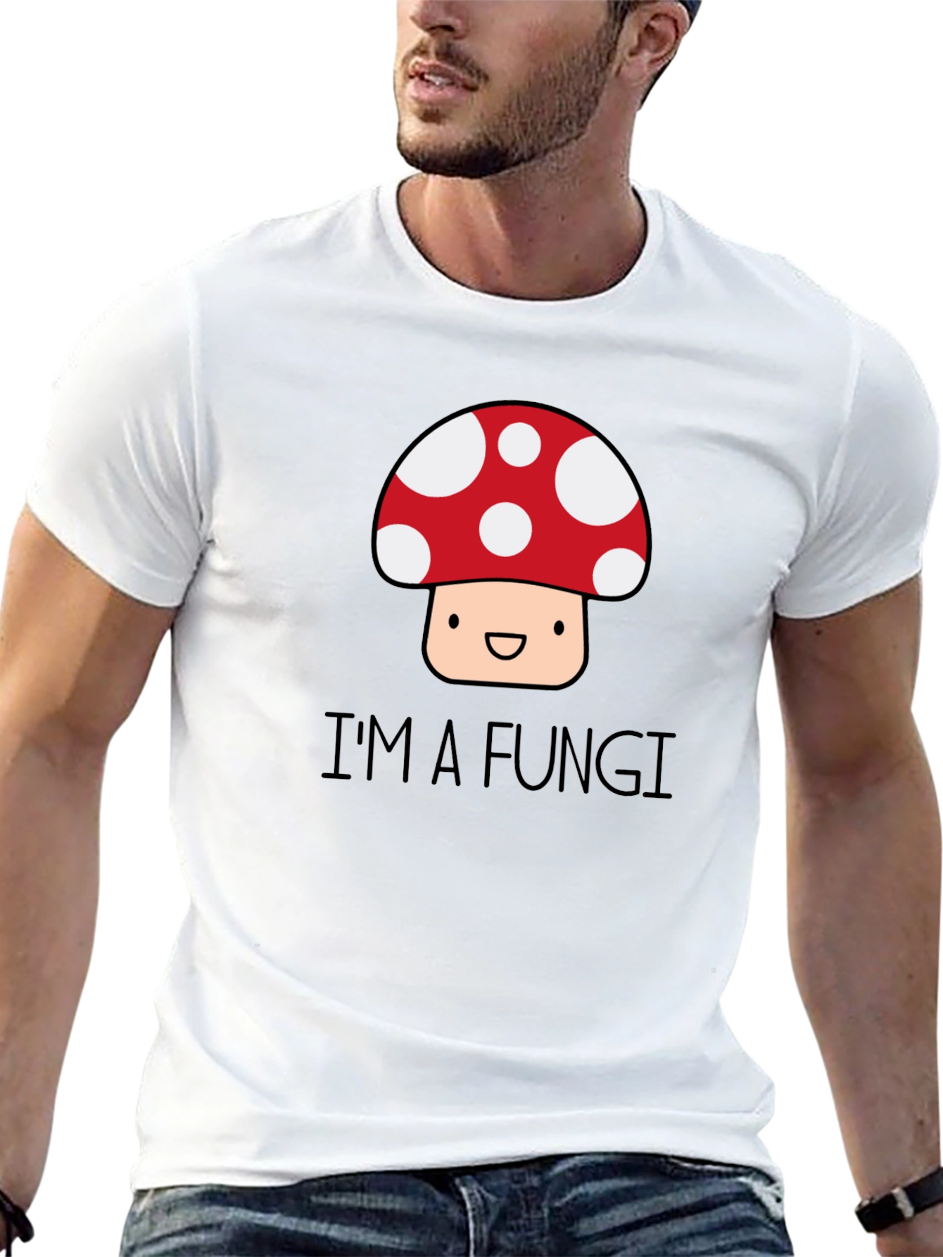Black I'm a Fungi T-Shirt - Funny Mushroom Graphic Tee view 13