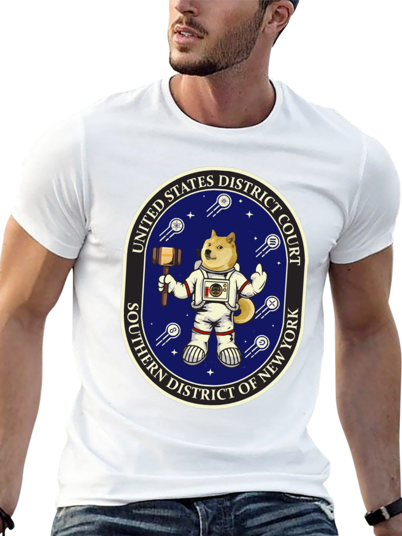 Black Doge Astronaut T-Shirt - Southern District Court of New York view 13