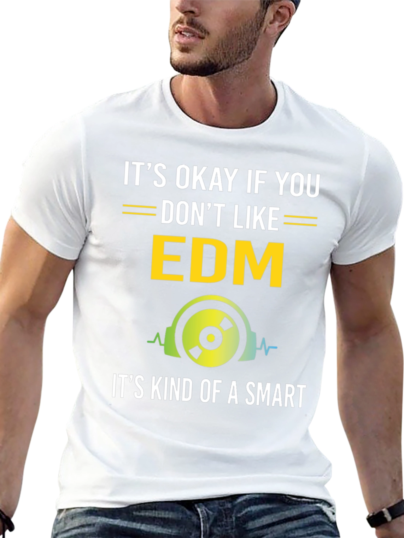 Black It's Okay If You Don't Like EDM T-Shirt view 13