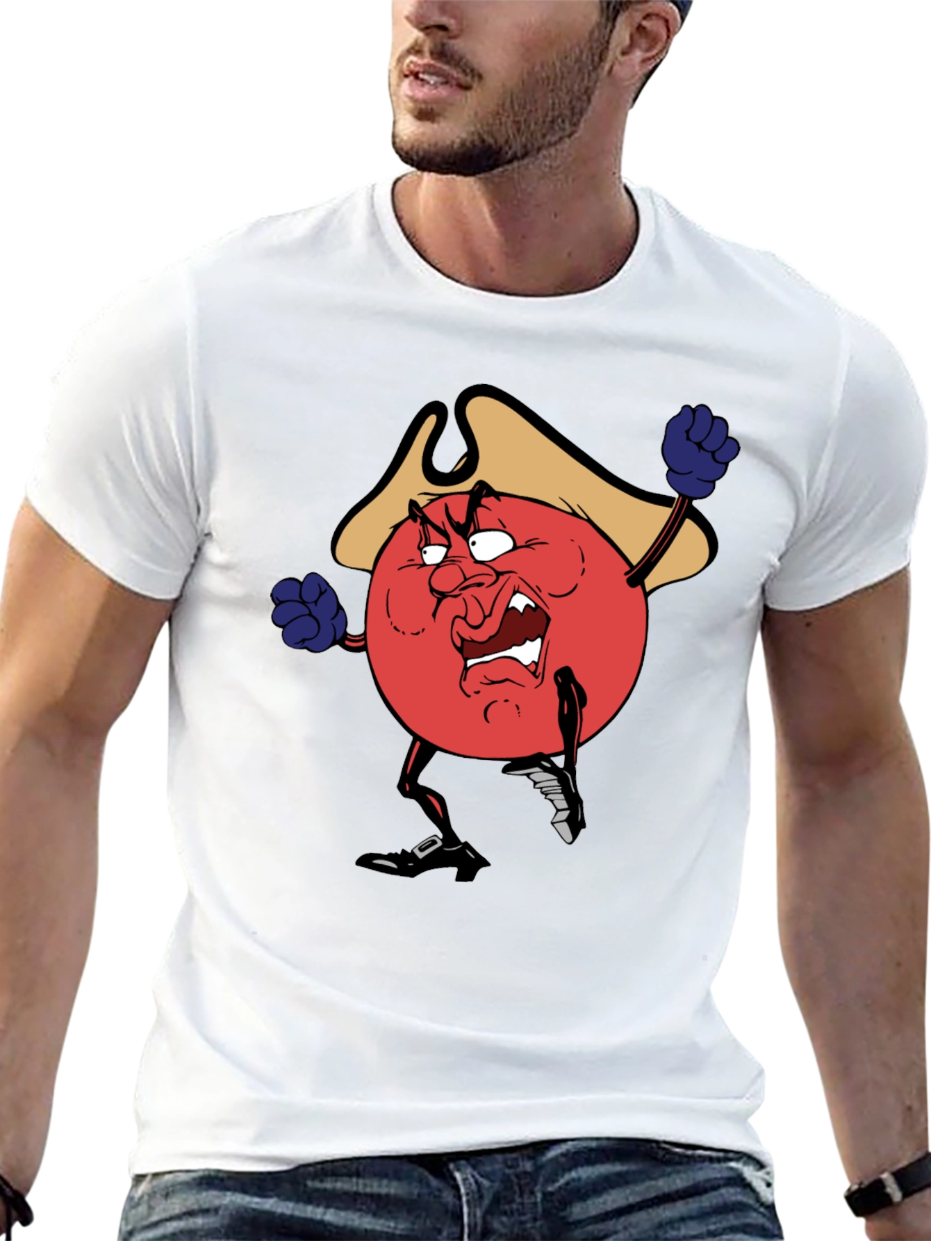 Black Angry Pirate Tomato T-Shirt - Black view 13