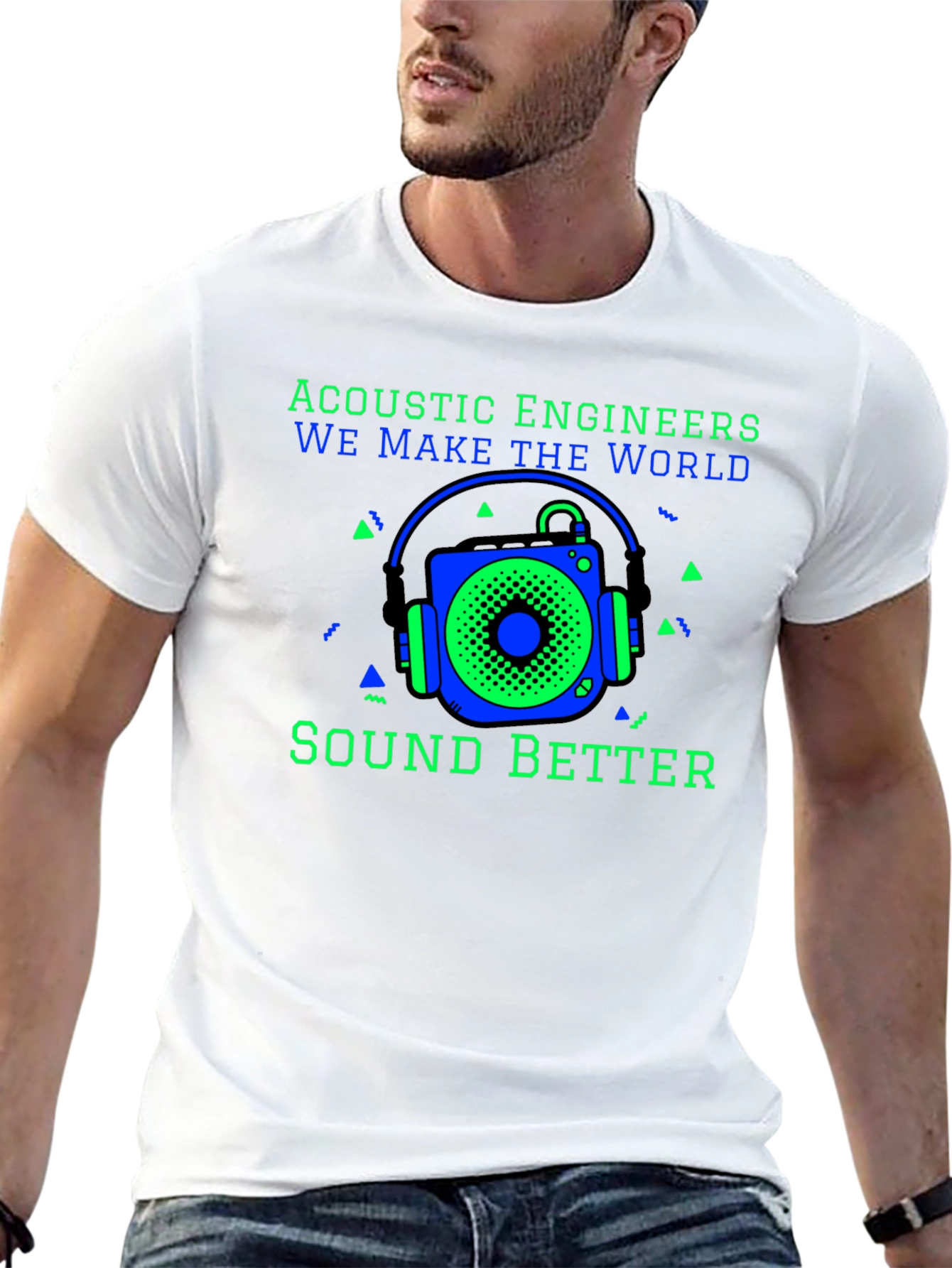 Black Acoustic Engineers Sound Better T-Shirt view 13